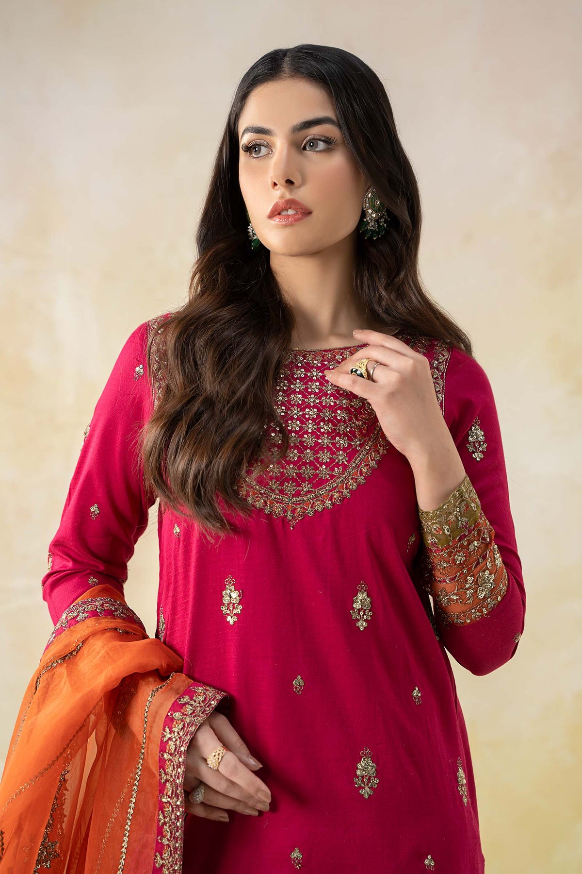 3 Piece Embroidered Dobby Lawn Suit