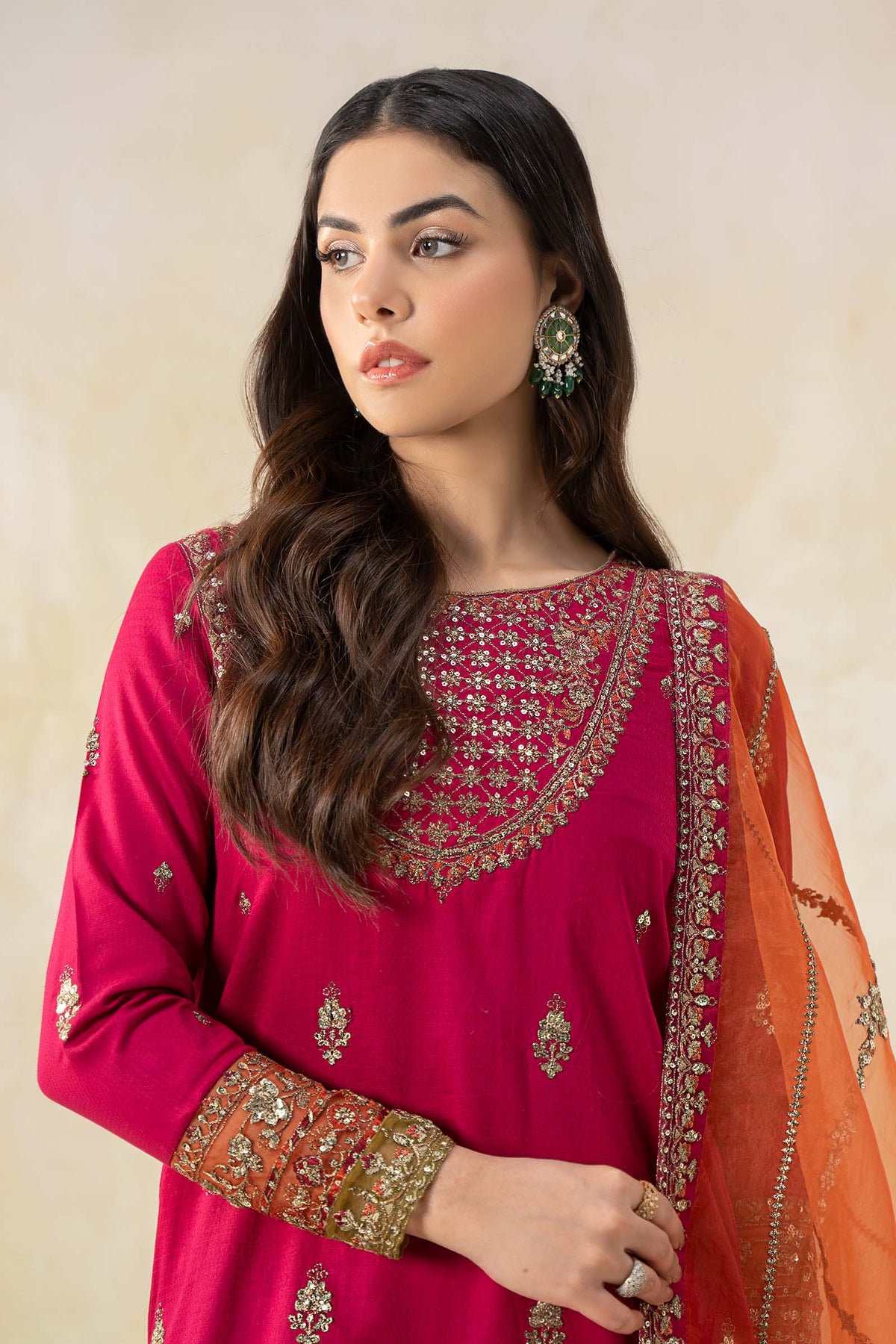 3 Piece Embroidered Dobby Lawn Suit