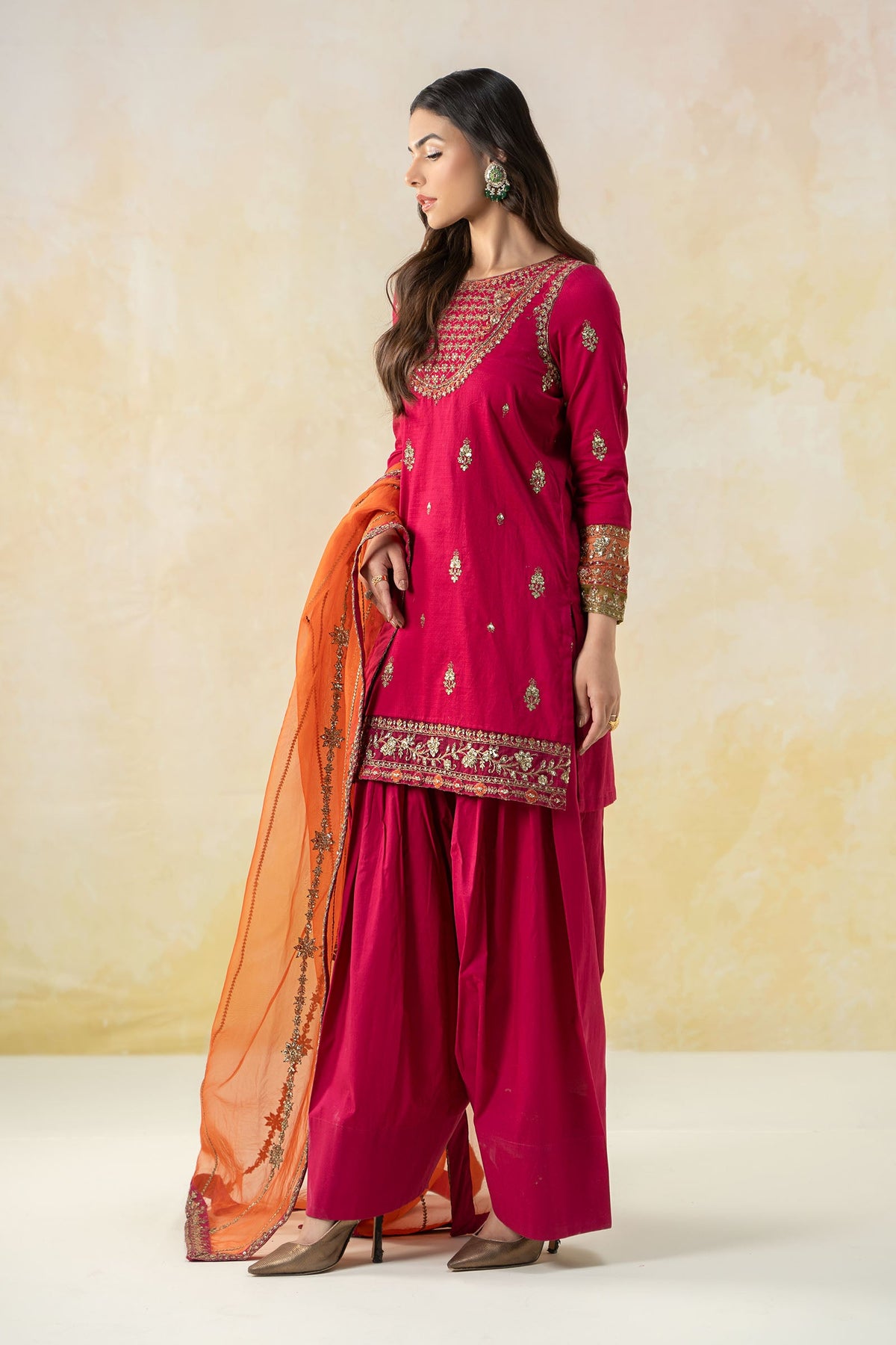3 Piece Embroidered Dobby Lawn Suit