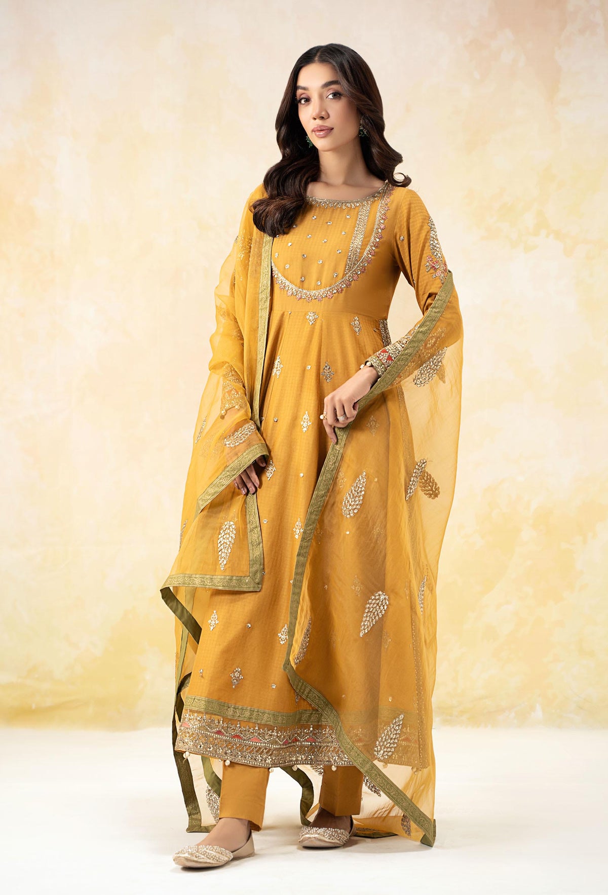 3 Piece Embroidered Doby Lawn Suit