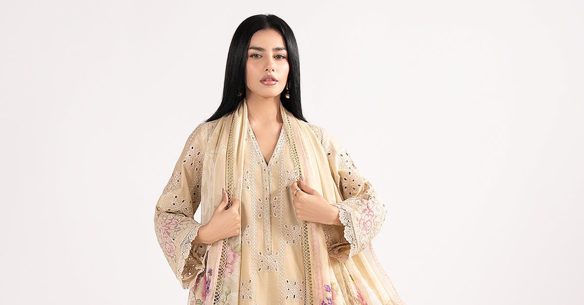 3 Piece Embroidered Lawn Suit