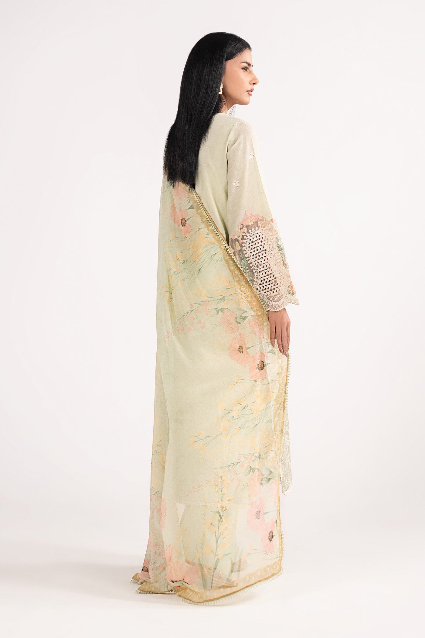 3 Piece Embroidered Dobby Lawn Suit