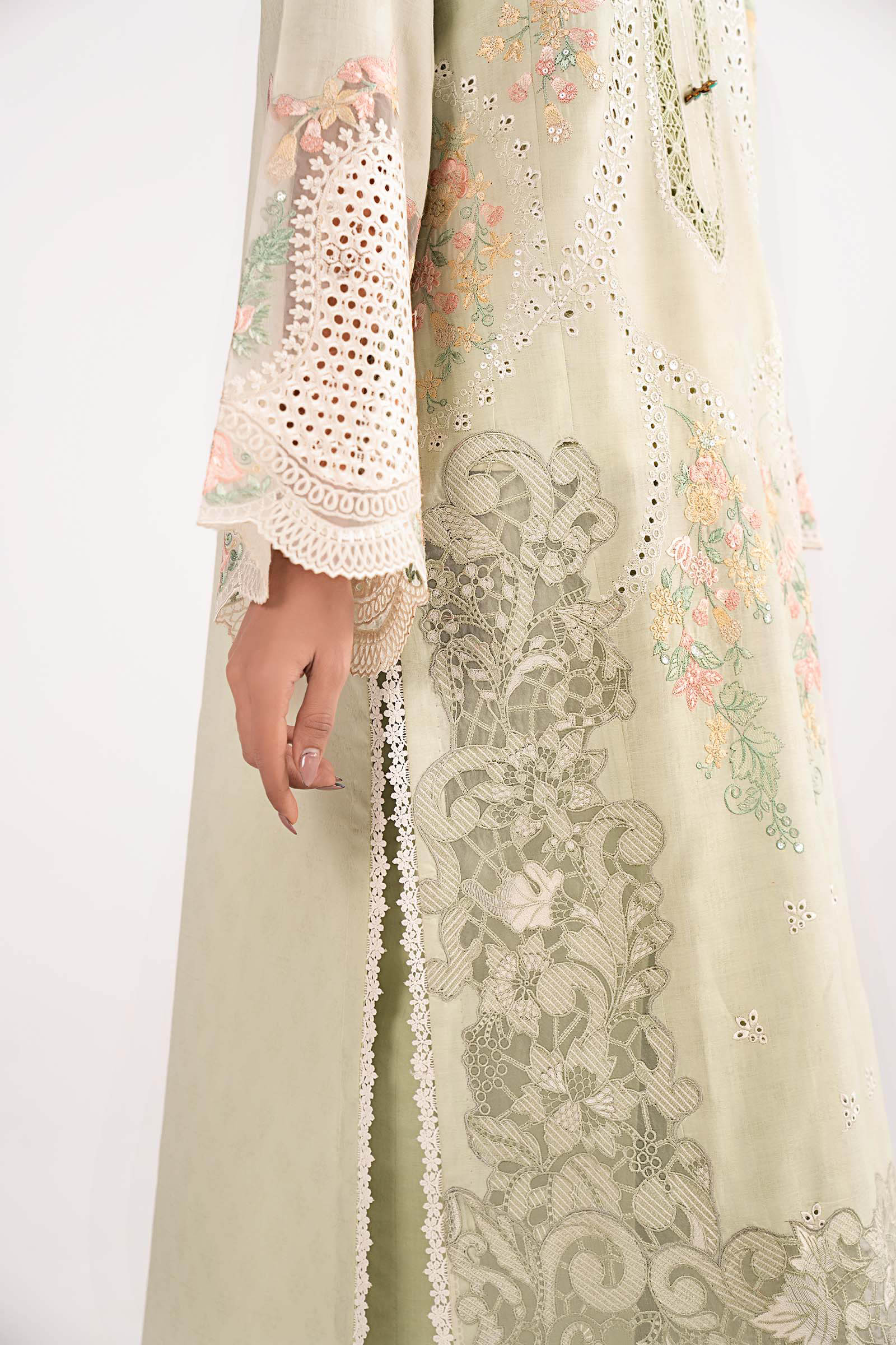 3 Piece Embroidered Dobby Lawn Suit