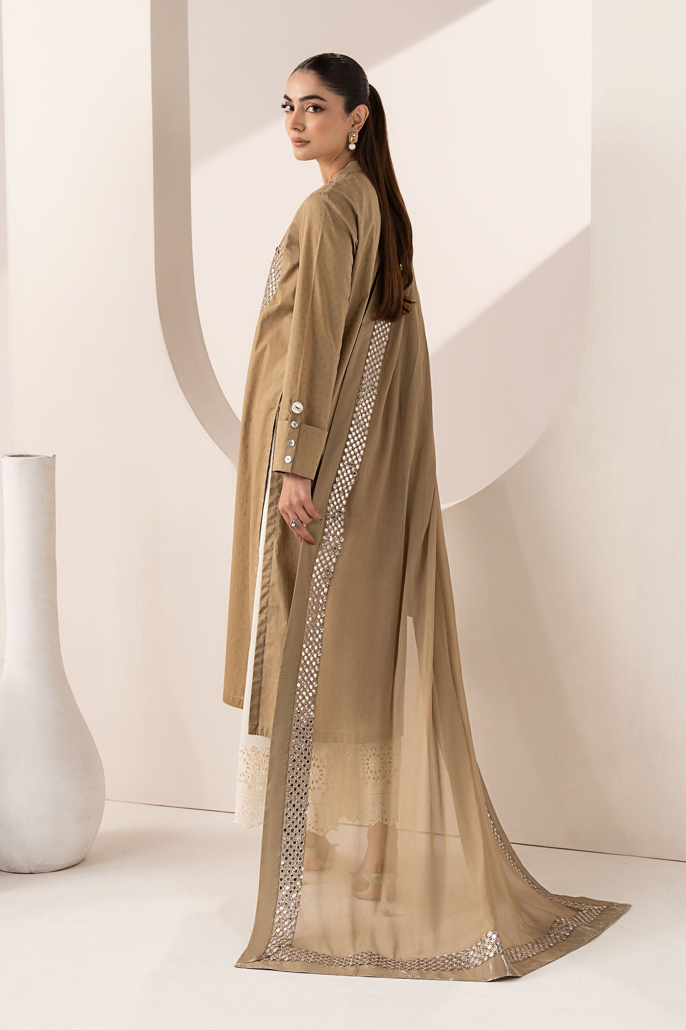 3 Piece Embroidered Dobby Lawn Suit