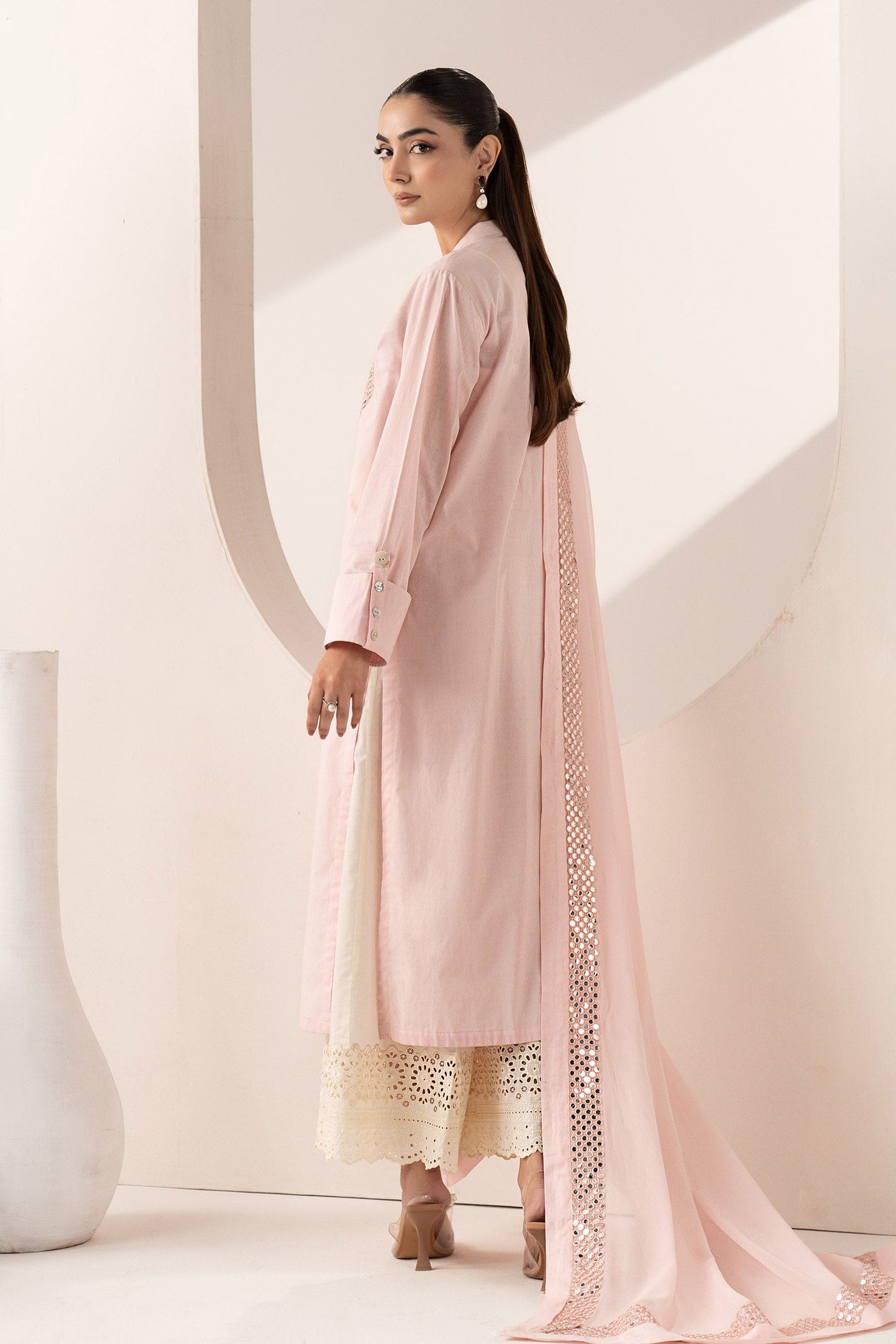 3 Piece Embroidered Dobby Lawn Suit