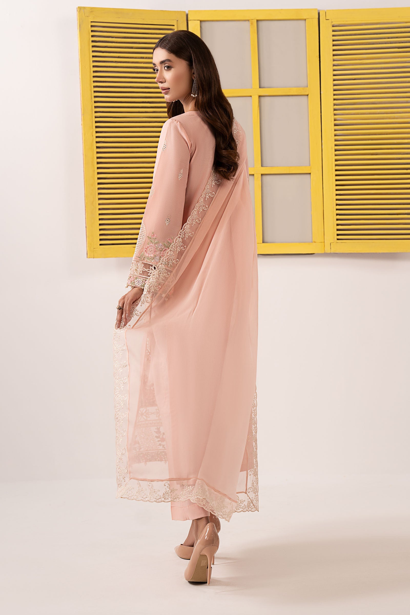 3 Piece Embroidered Dobby Lawn Suit