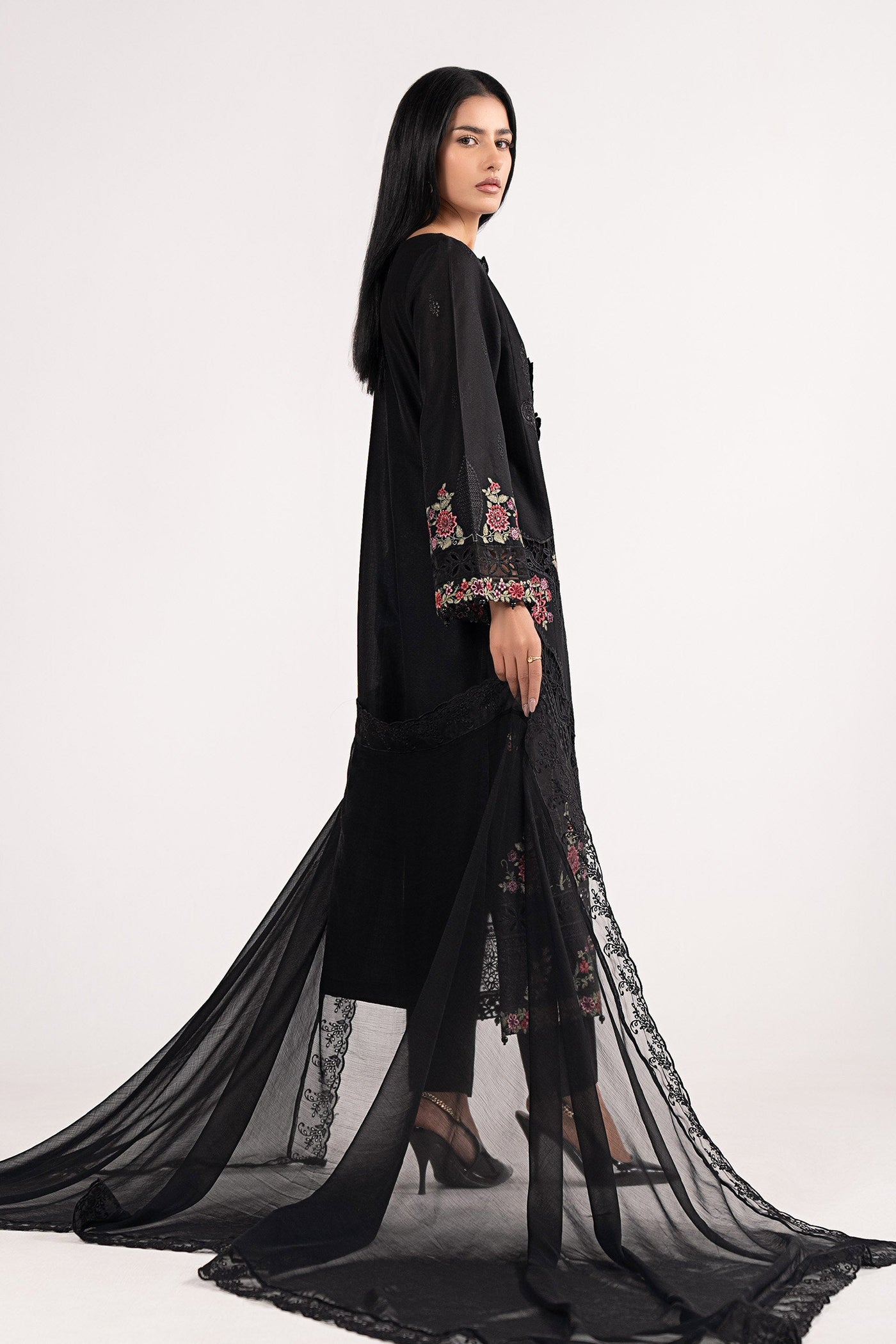 3 Piece Embroidered Dobby Lawn Suit