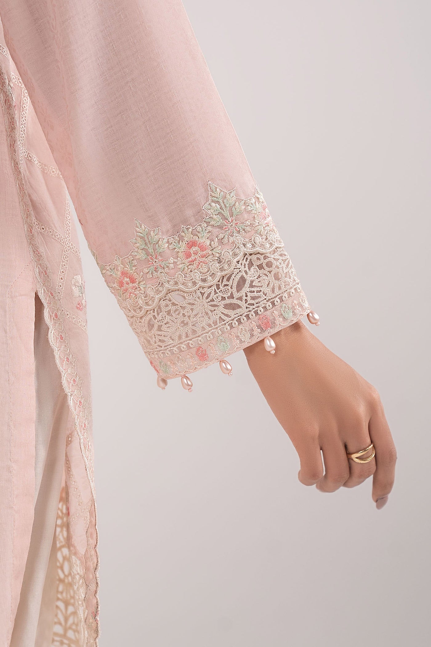 3 Piece Embroidered Dobby Lawn Suit