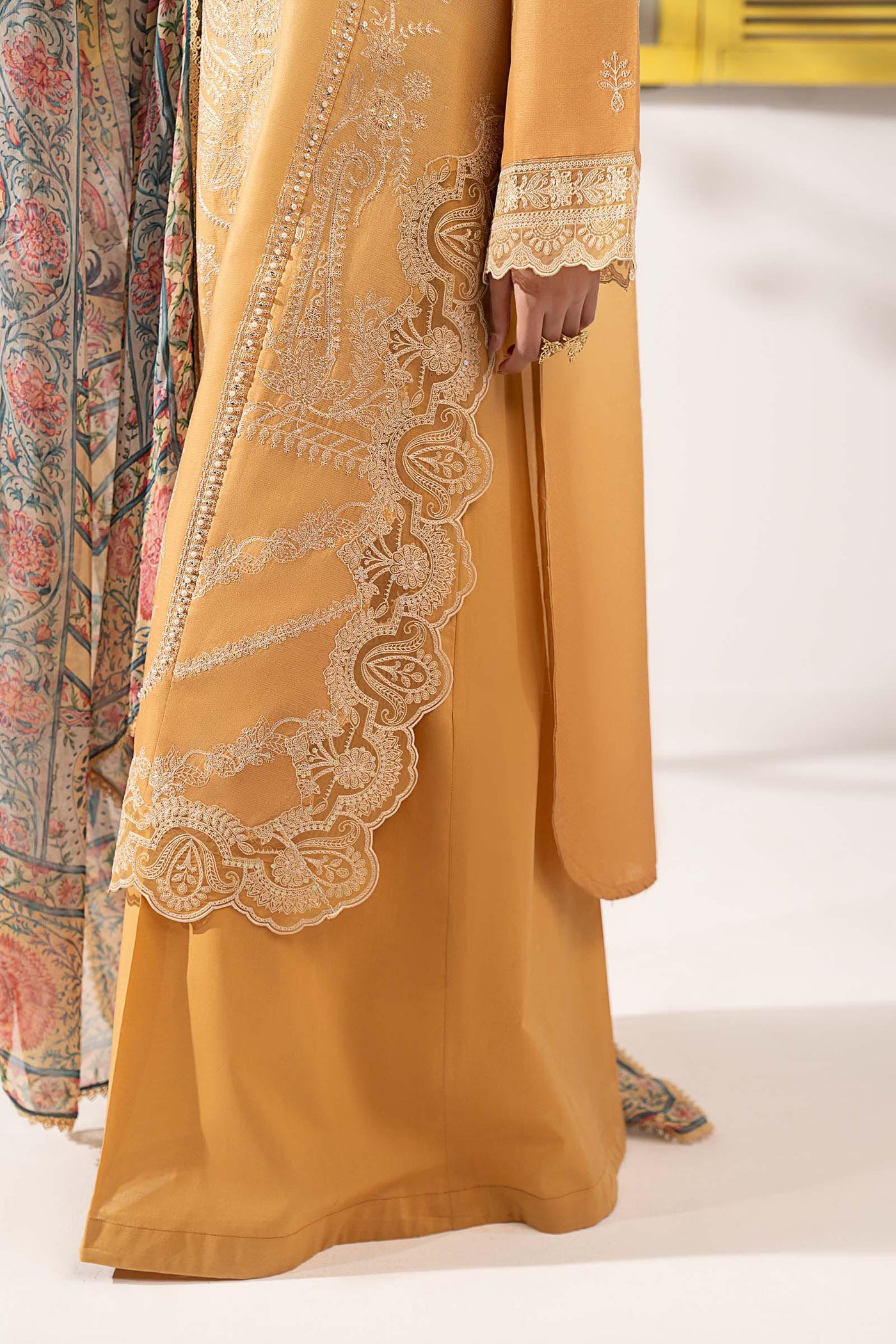 3 Piece Embroidered Dobby Lawn Suit