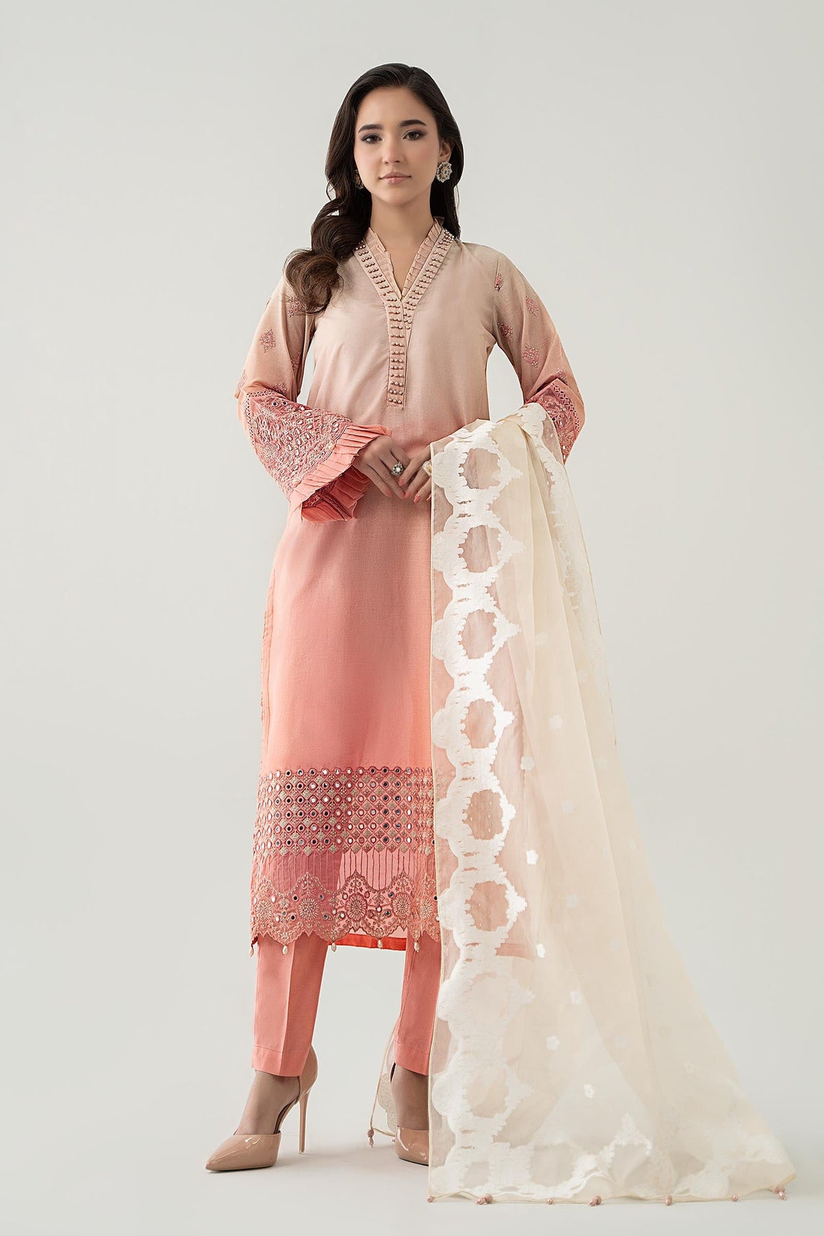 3 Piece Dyed Lawn Suit