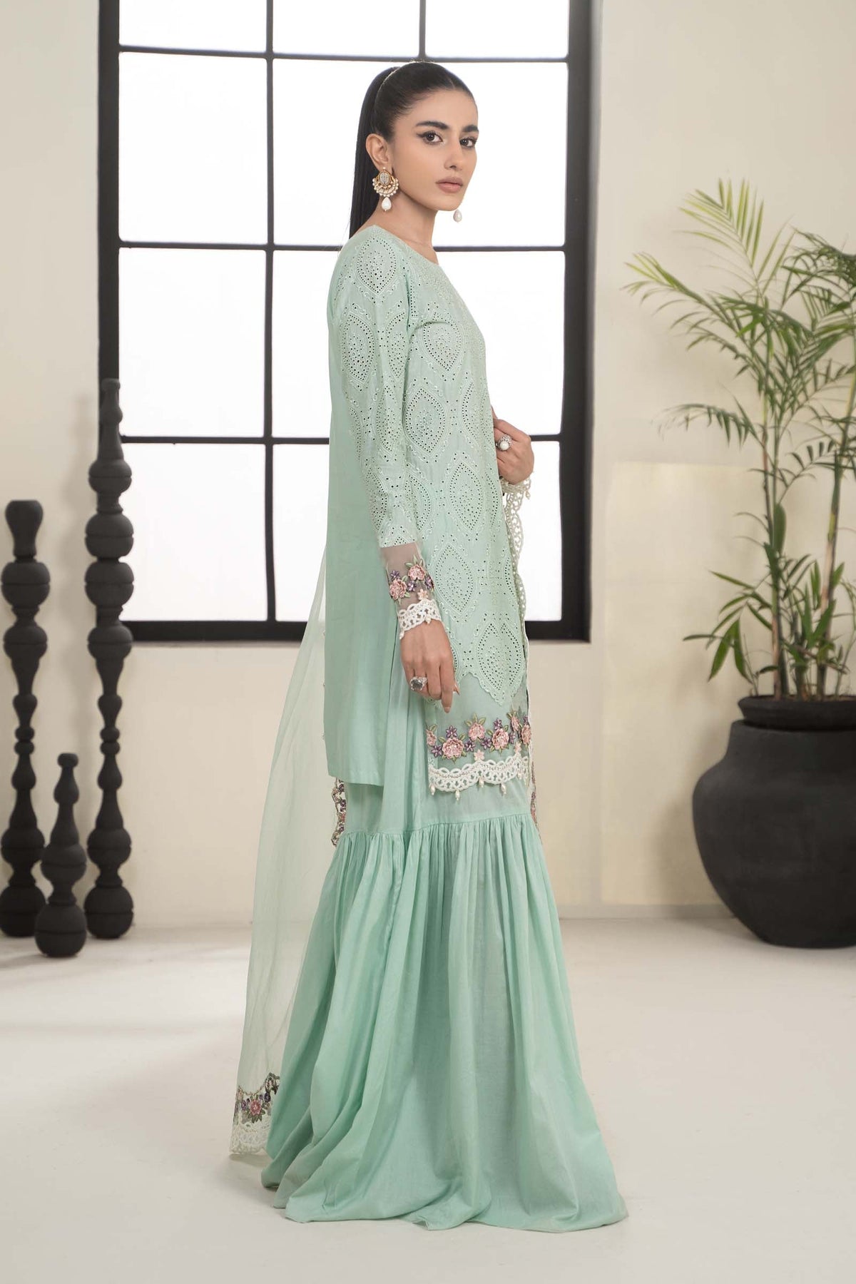 3 Piece Dyed Lawn Suit