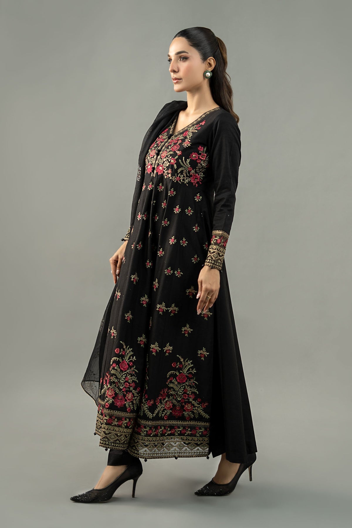 3 Piece Embroidered Dobby Lawn Suit