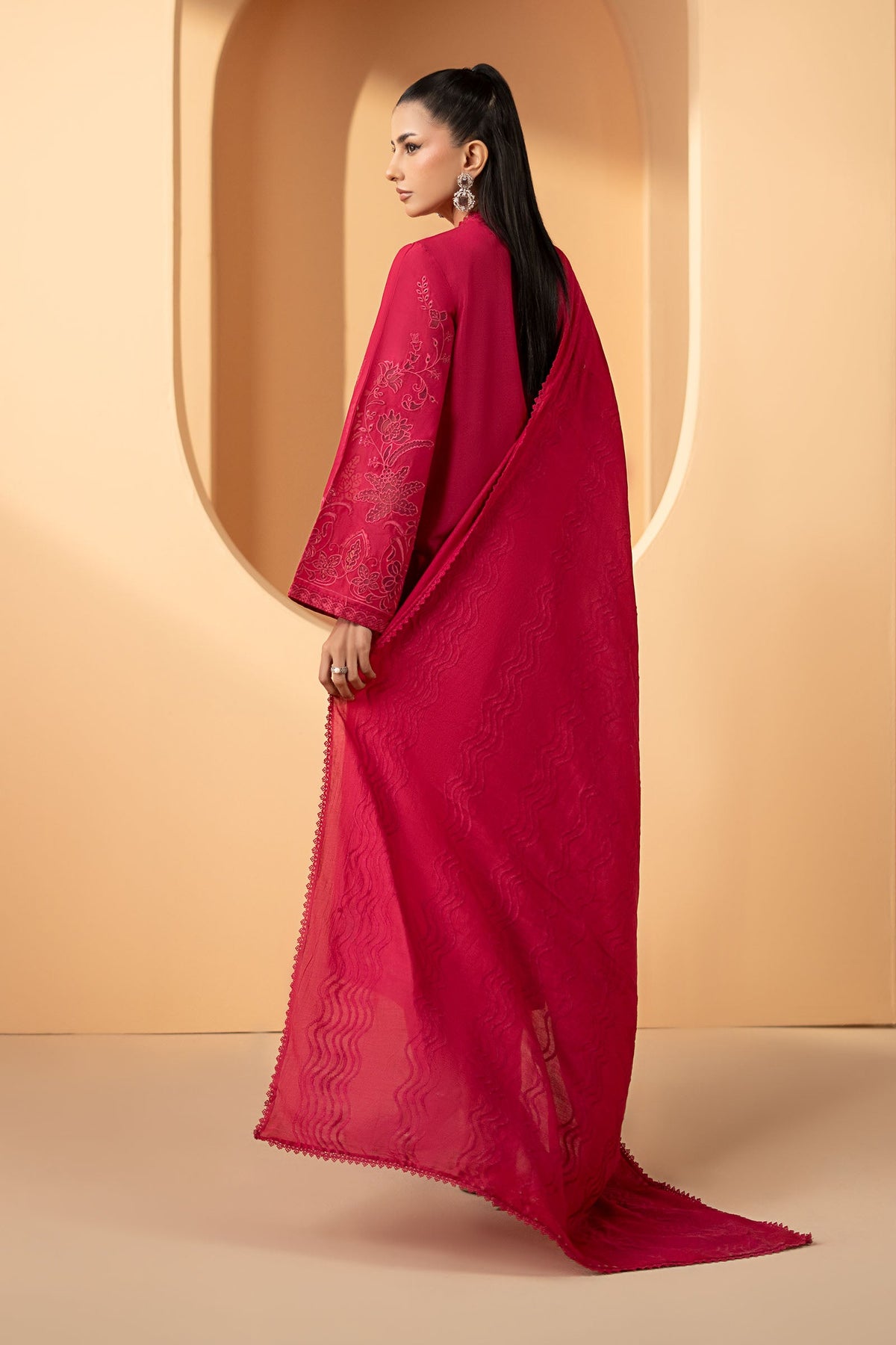3 Piece Embroidered Lawn Suit - DWE2630-ESM-MGT