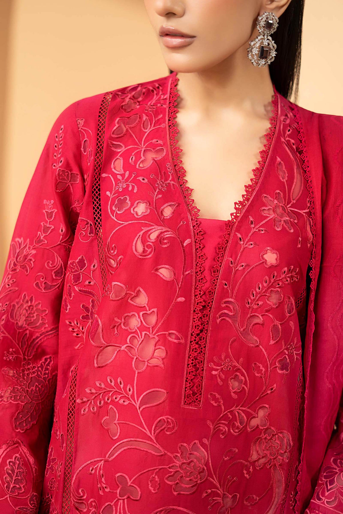 3 Piece Embroidered Lawn Suit - DWE2630-ESM-MGT
