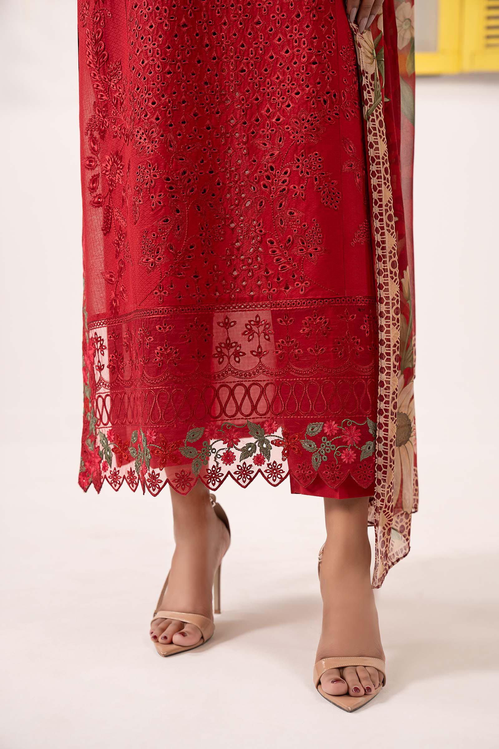 3 Piece Embroidered Dobby Lawn Suit