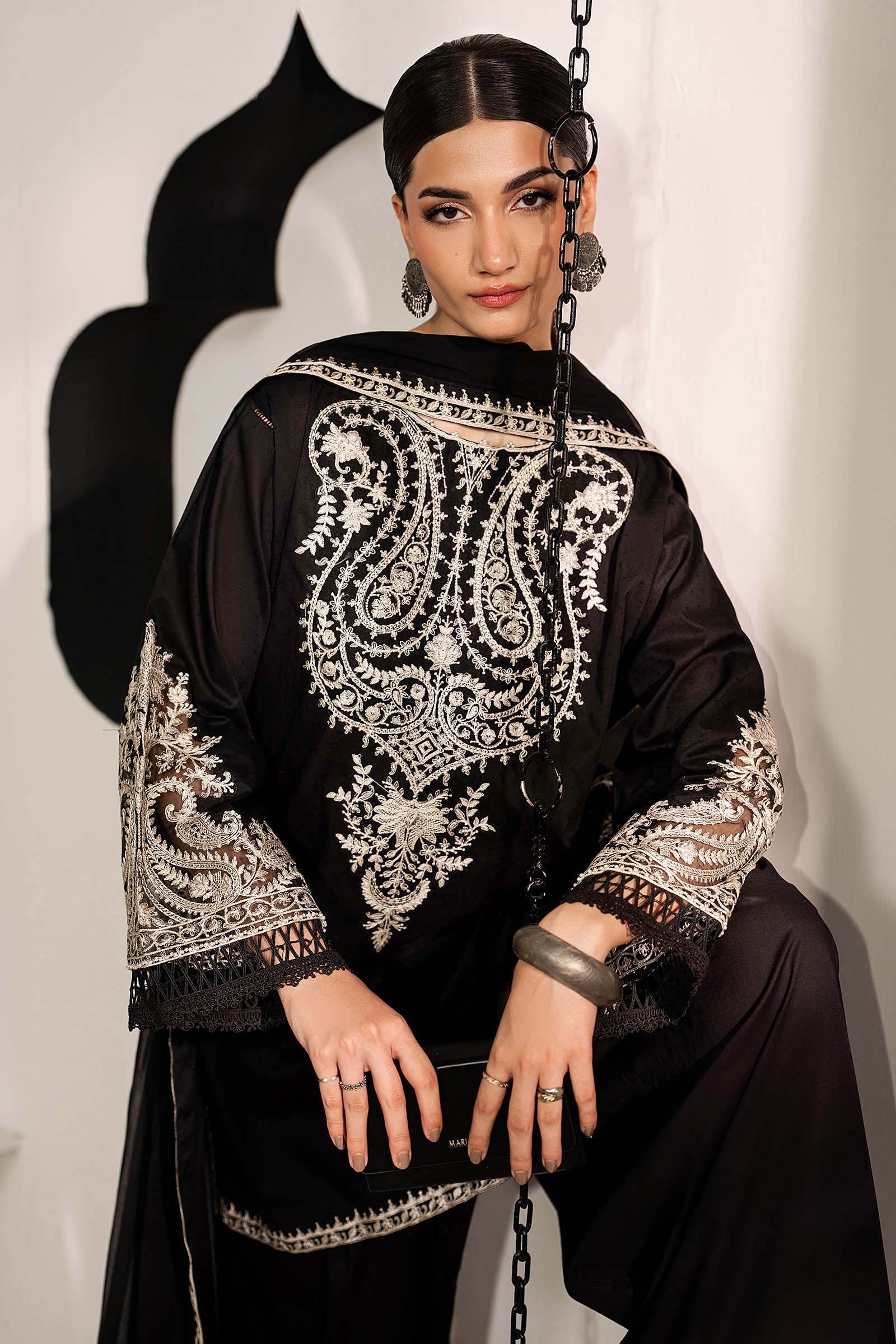 3 Piece Embroidered Dobby Lawn Suit