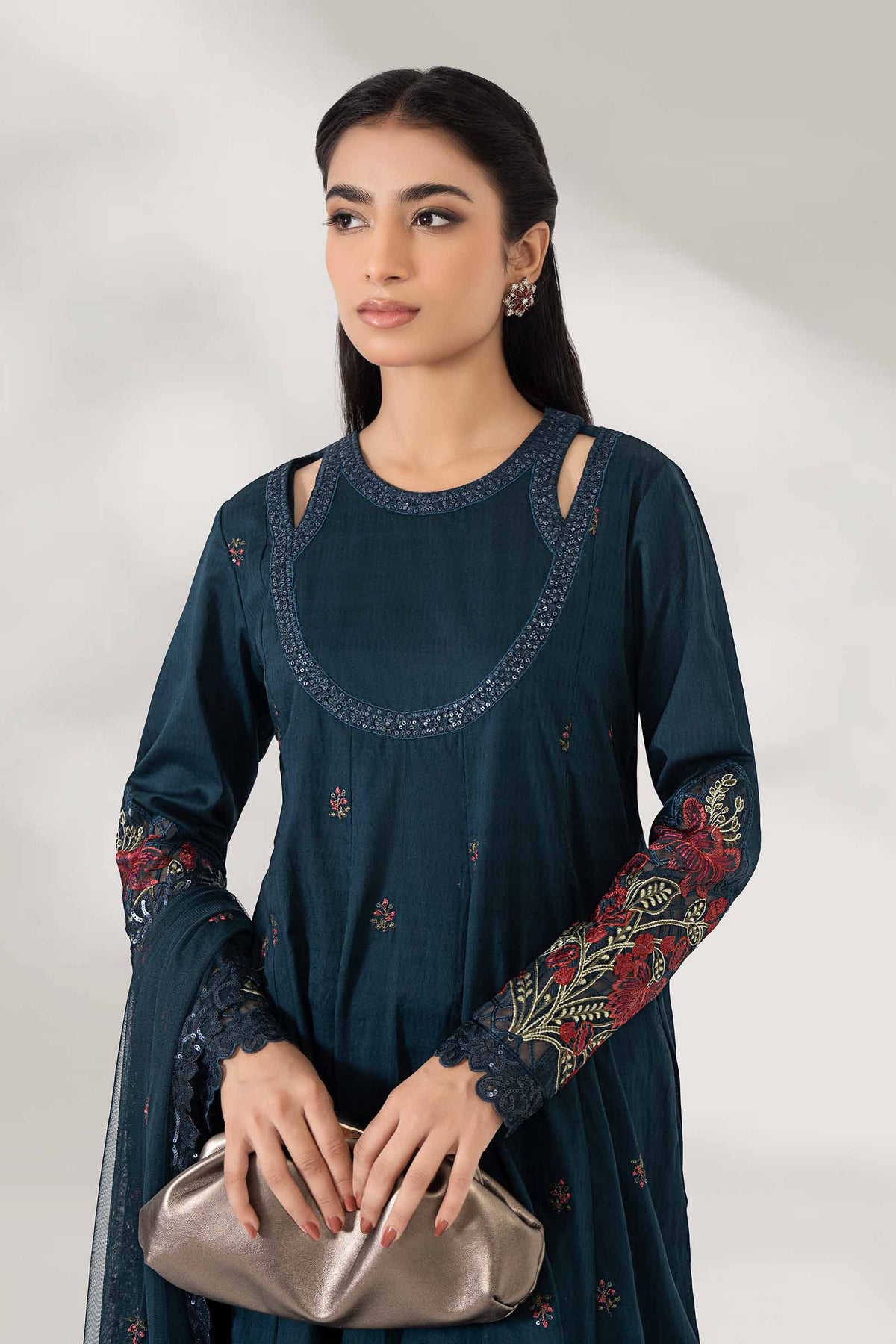 3 Piece Embroidered Dobby Lawn Suit