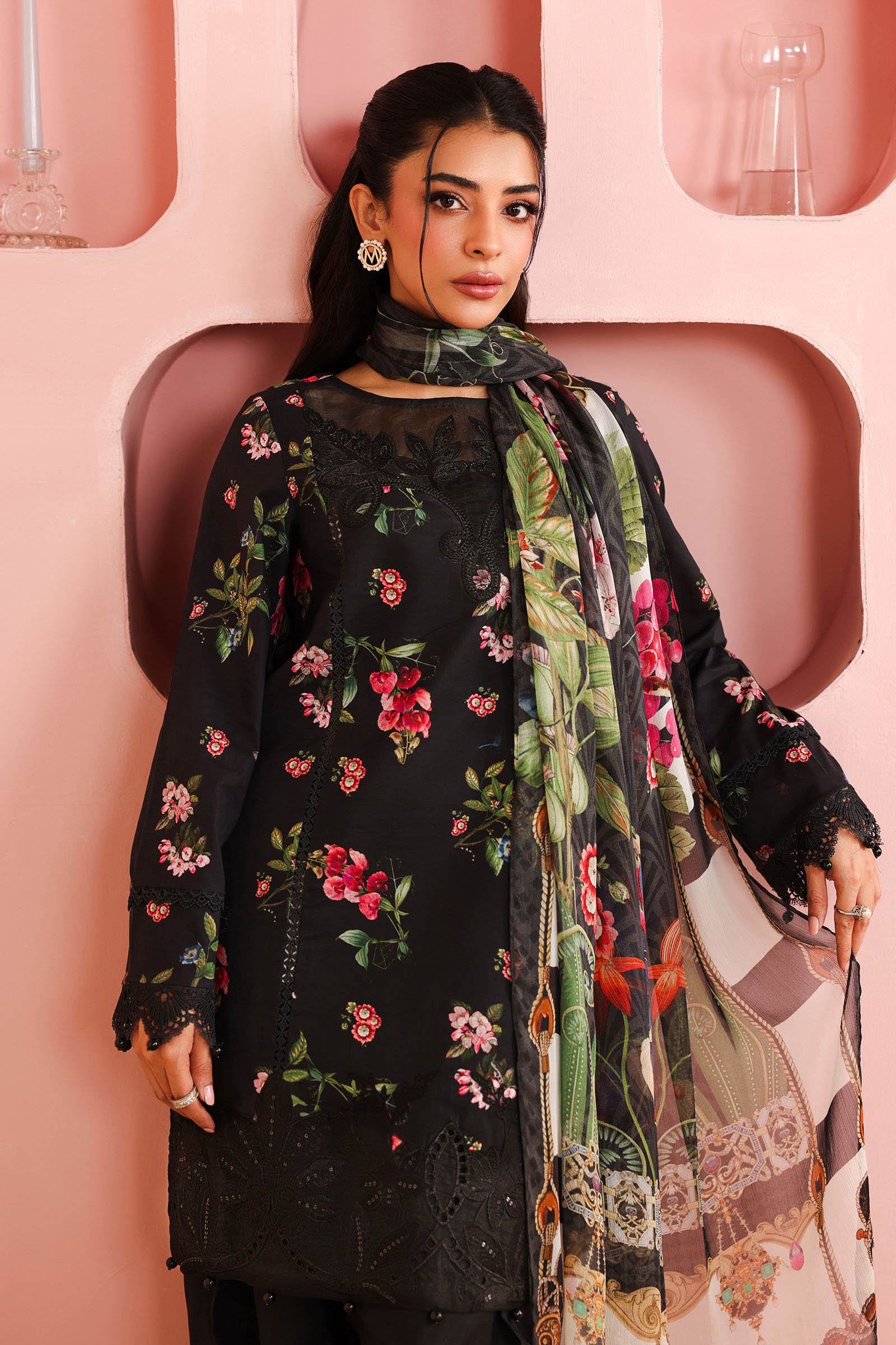 3 Piece Embroidered Cotton Suit