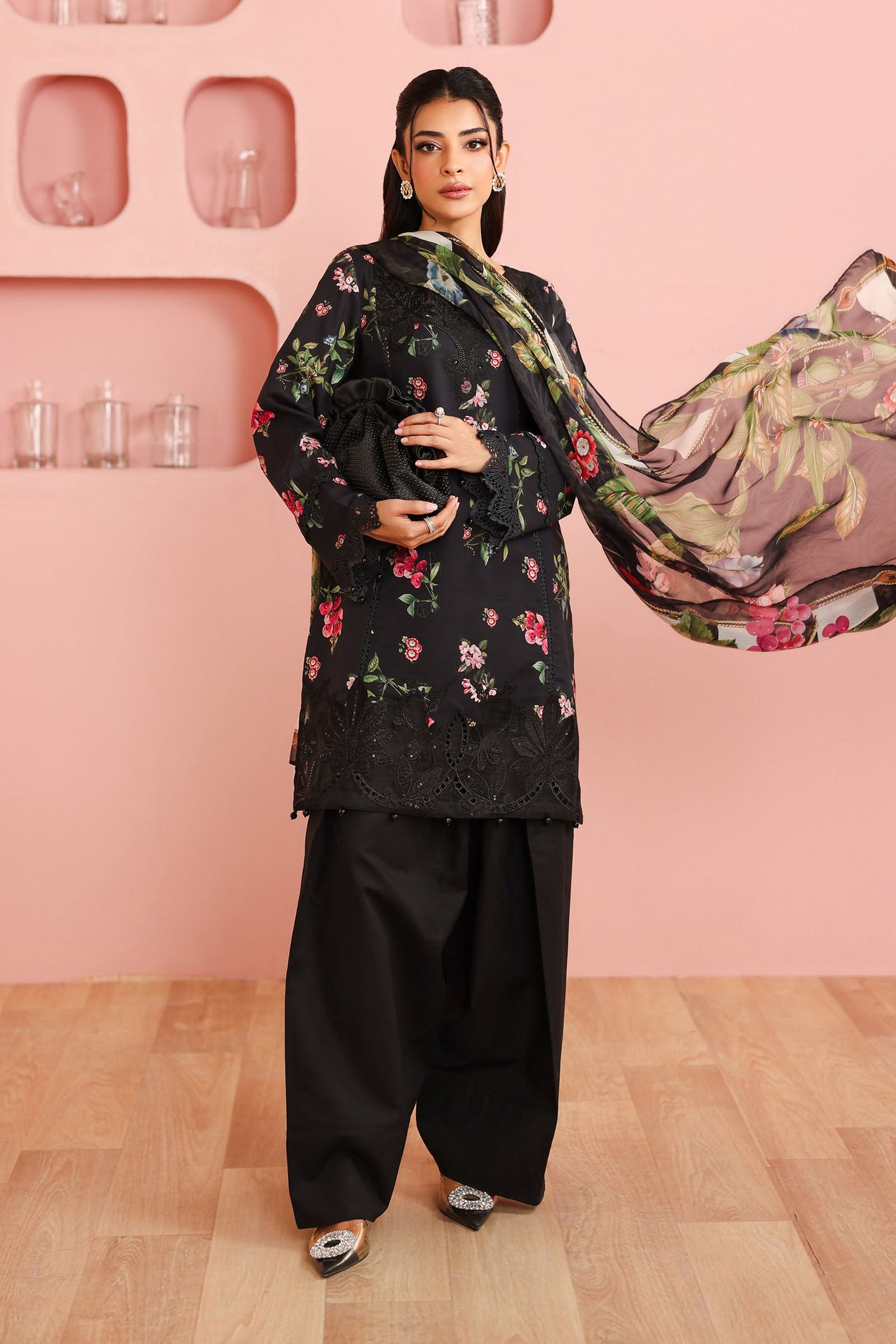 3 Piece Embroidered Cotton Suit