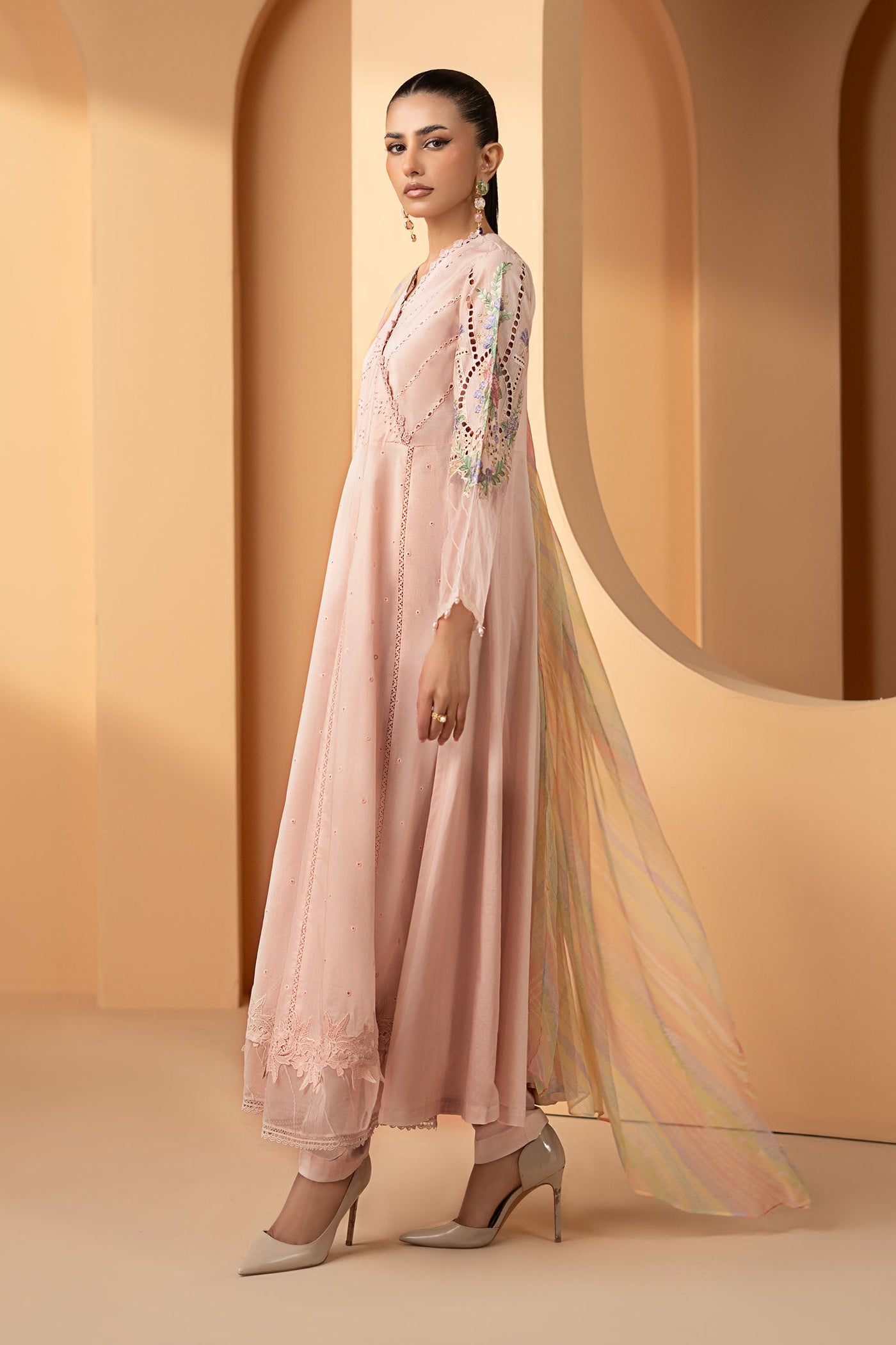3 Piece Embroidered Dobby Lawn Suit
