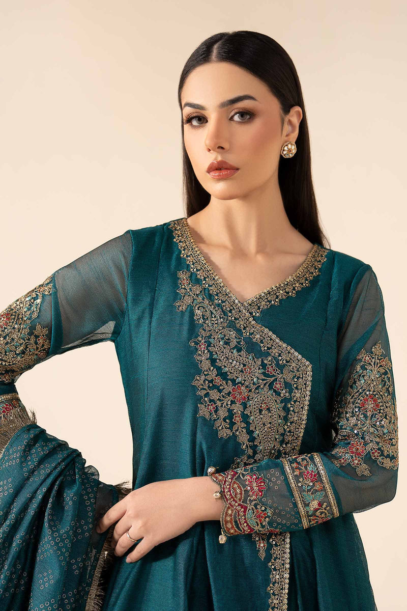 3 Piece Embroidered Cotton Net Suit