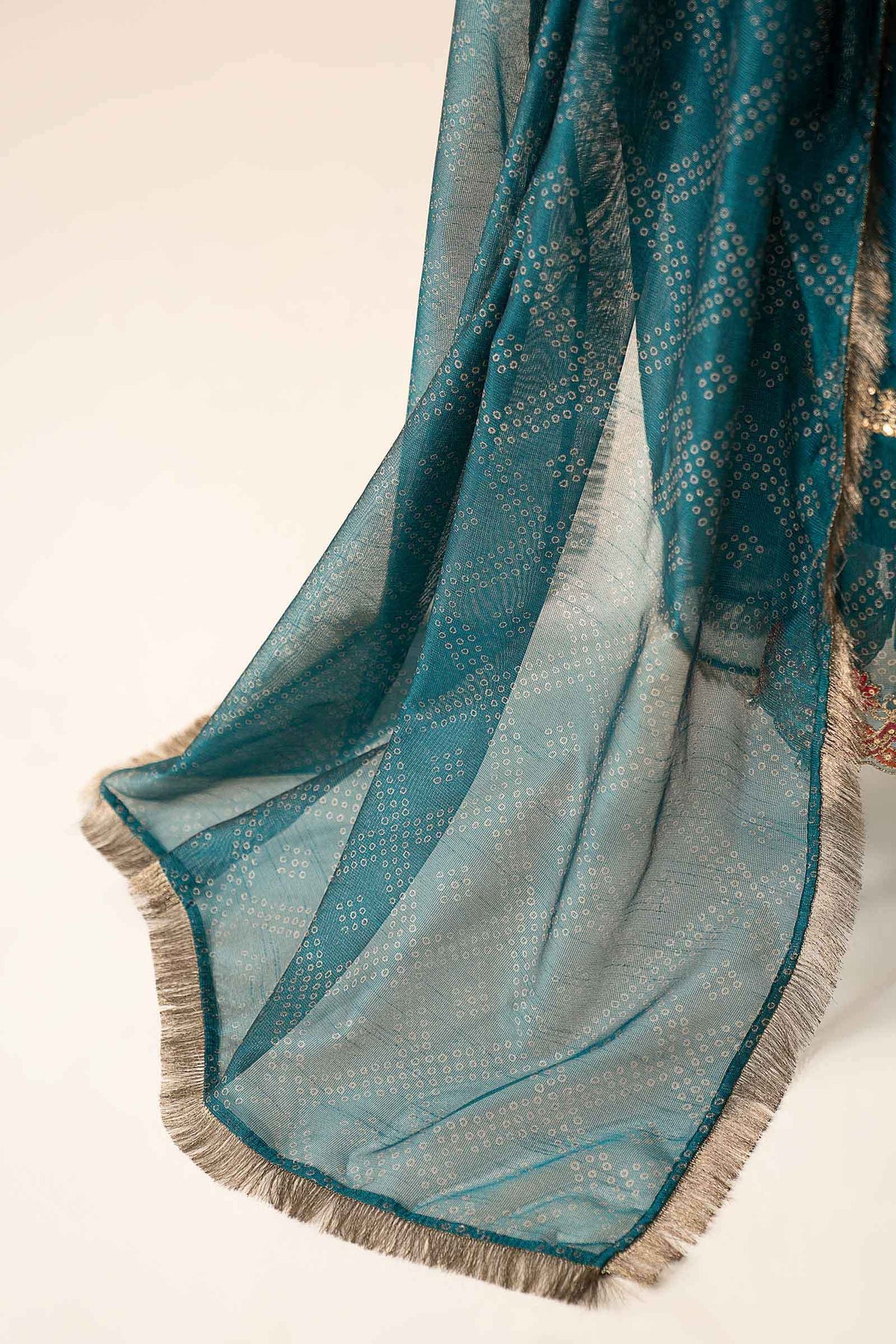 3 Piece Embroidered Cotton Net Suit