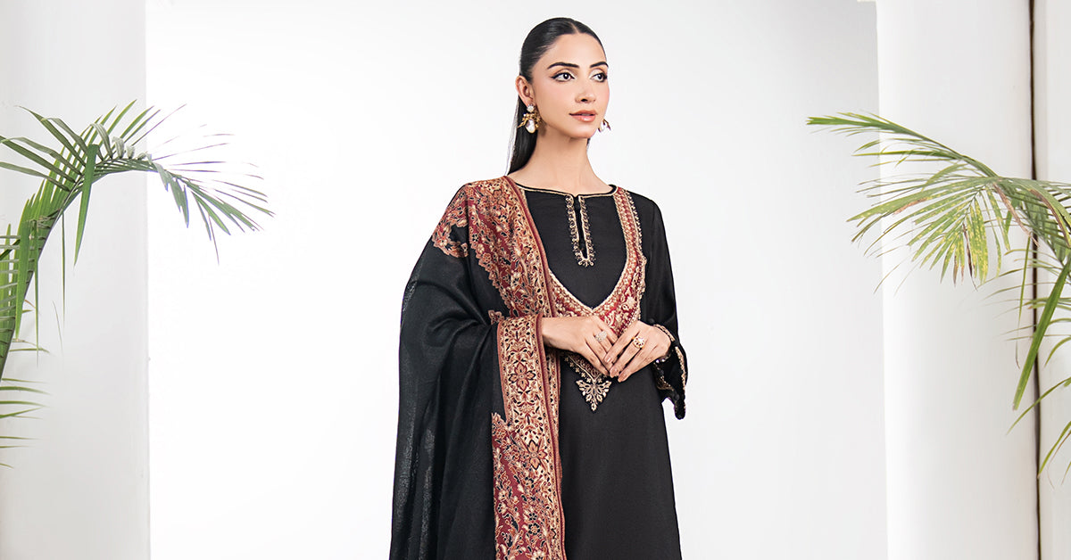 3 Piece Embroidered Marina Twill Suit