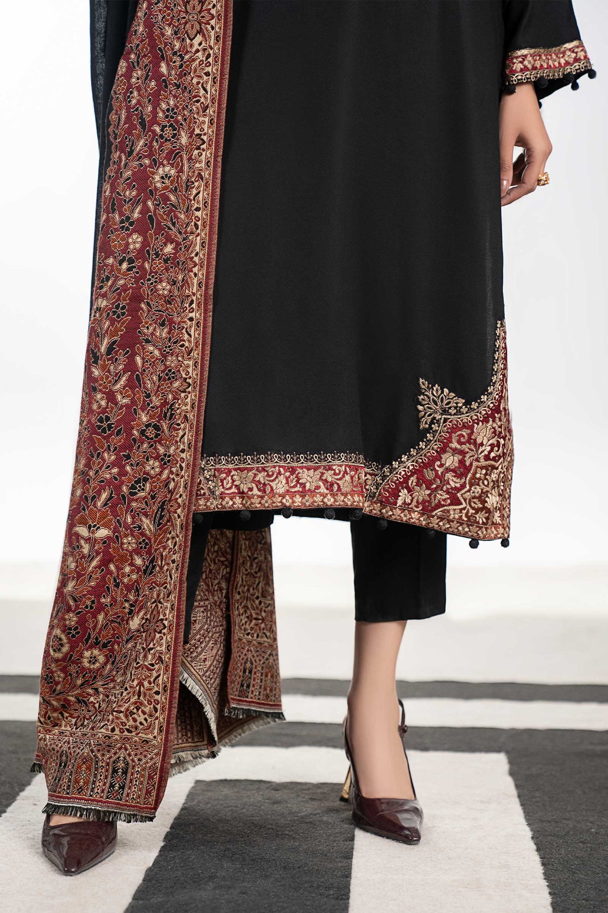 3 Piece Embroidered Marina Twill  Suit