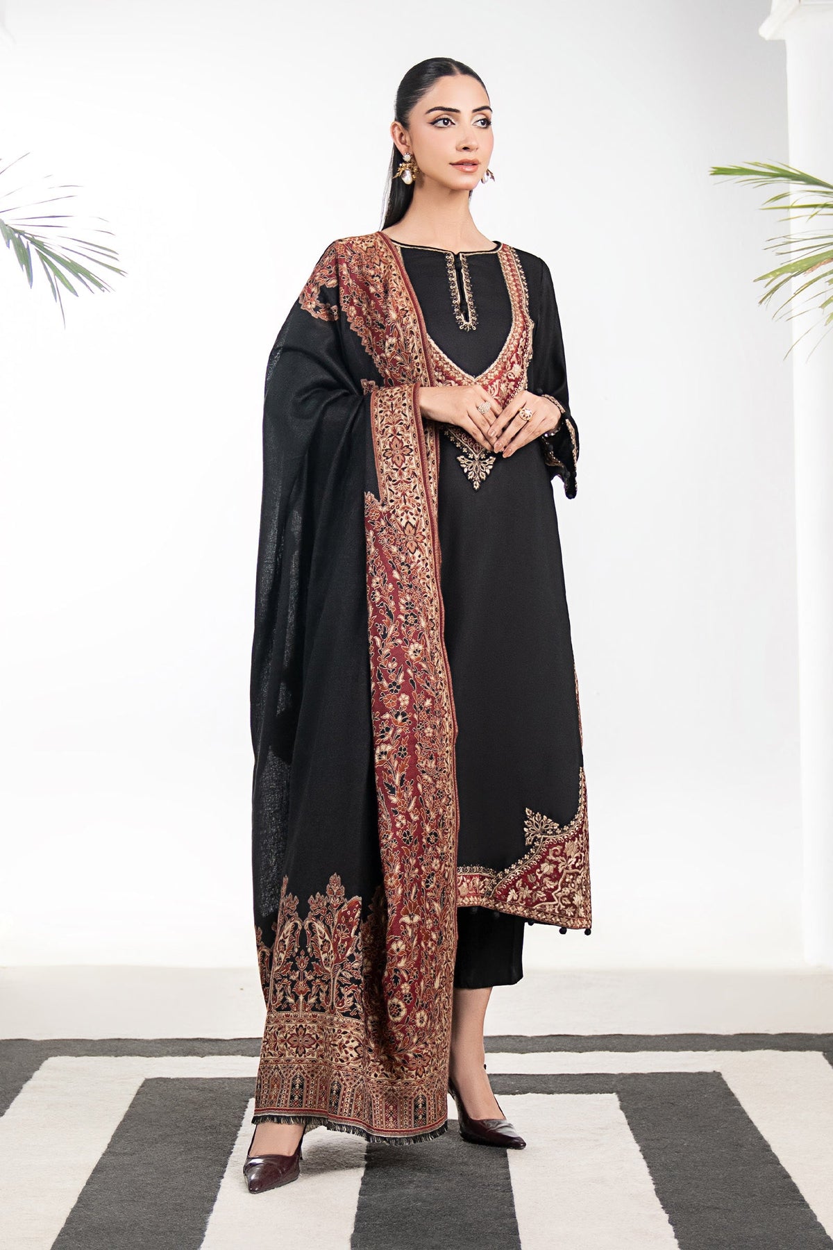3 Piece Embroidered Marina Twill  Suit