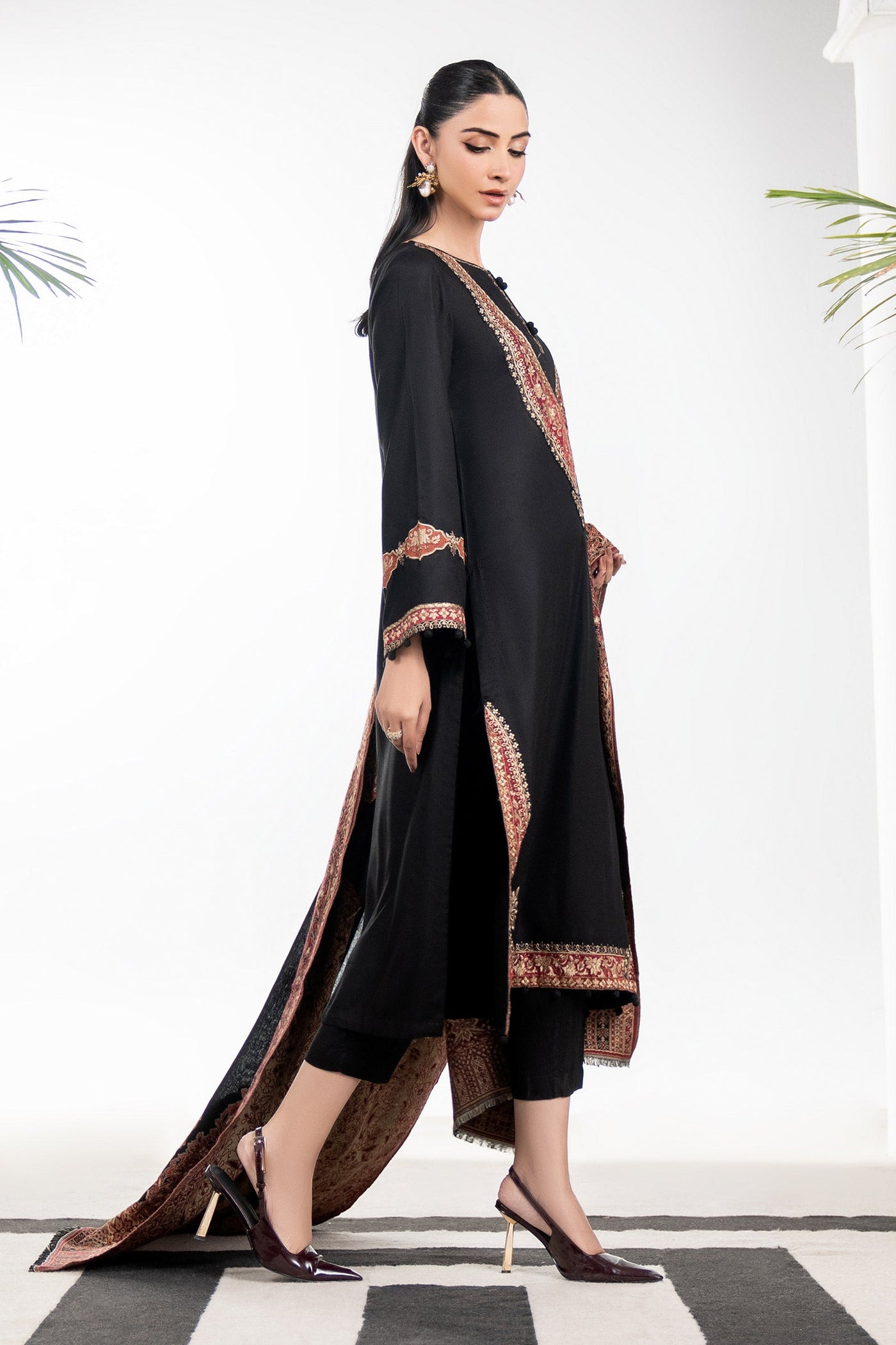 3 Piece Embroidered Marina Twill Suit