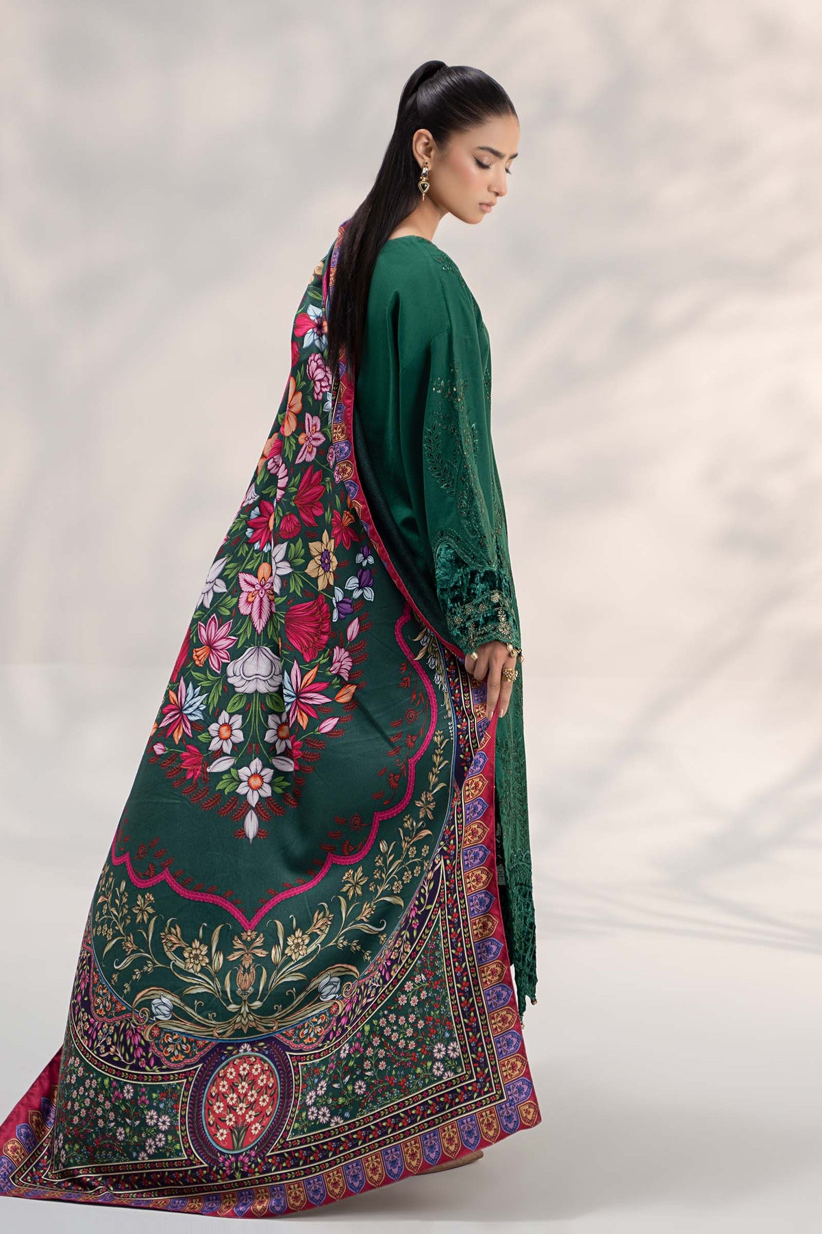3 Piece Embroidered Khaddar Suit