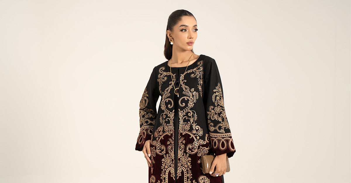 3 Piece Embroidered Khaddar Suit
