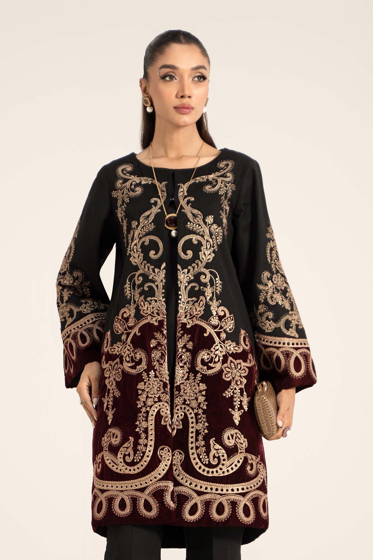 3 Piece Embroidered Khaddar Suit