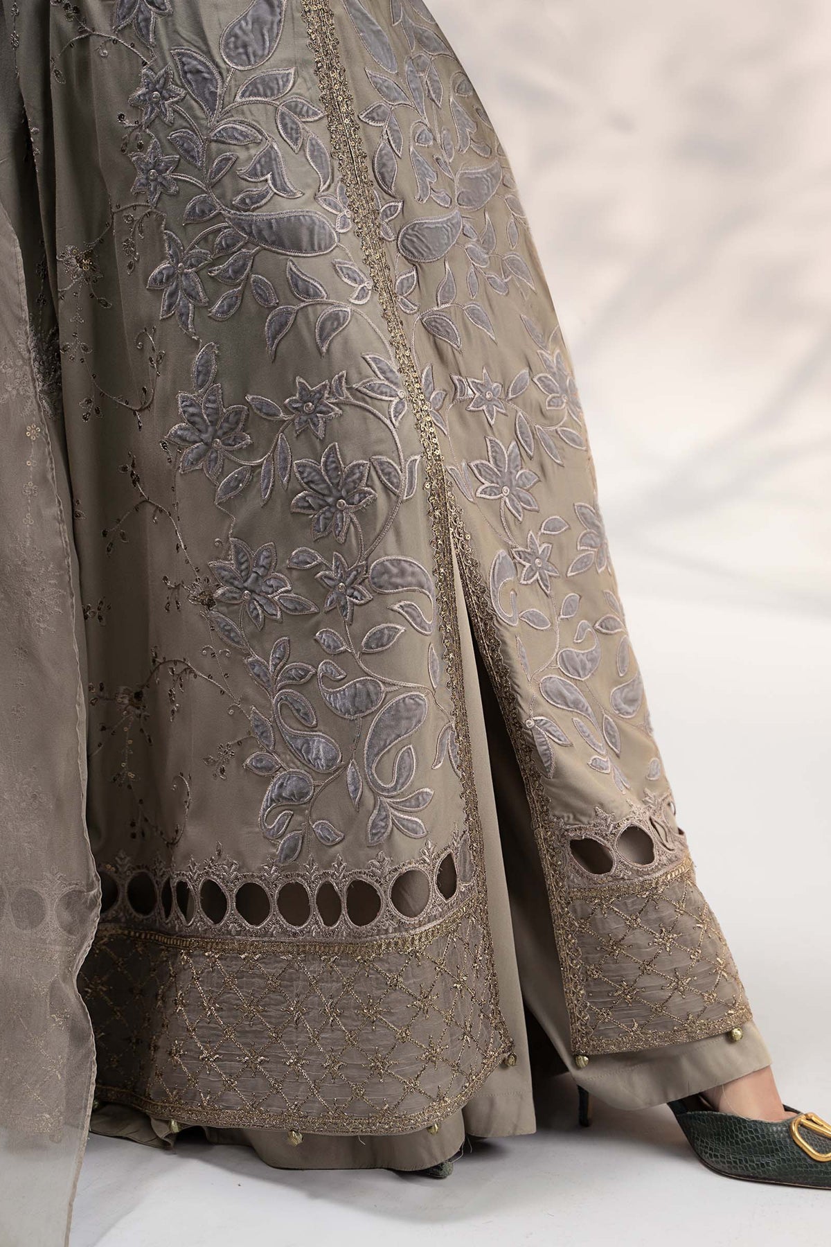 3 Piece Embroidered Plush Suit