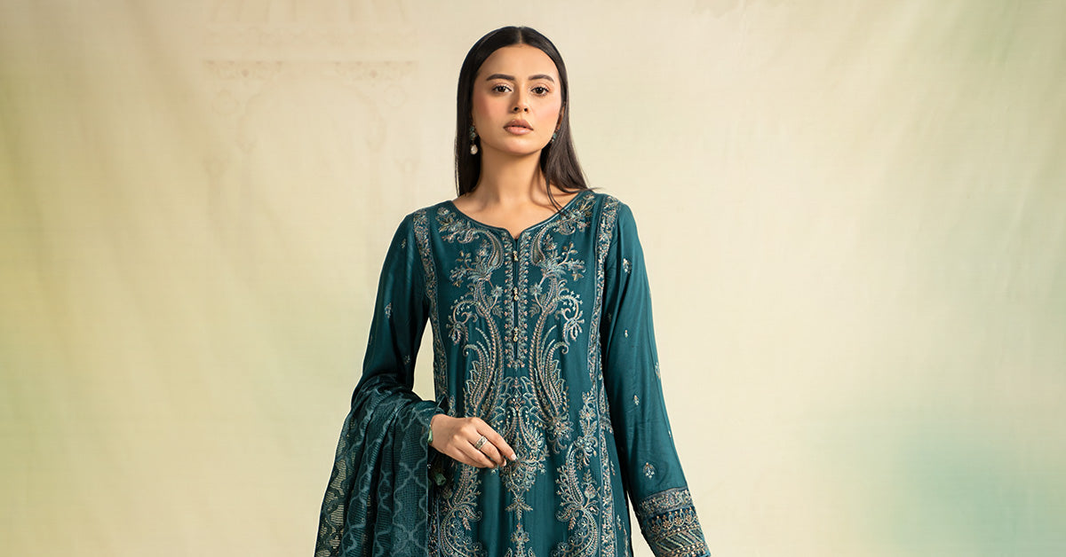 Plain Chiffon Dupatta with Trimmings