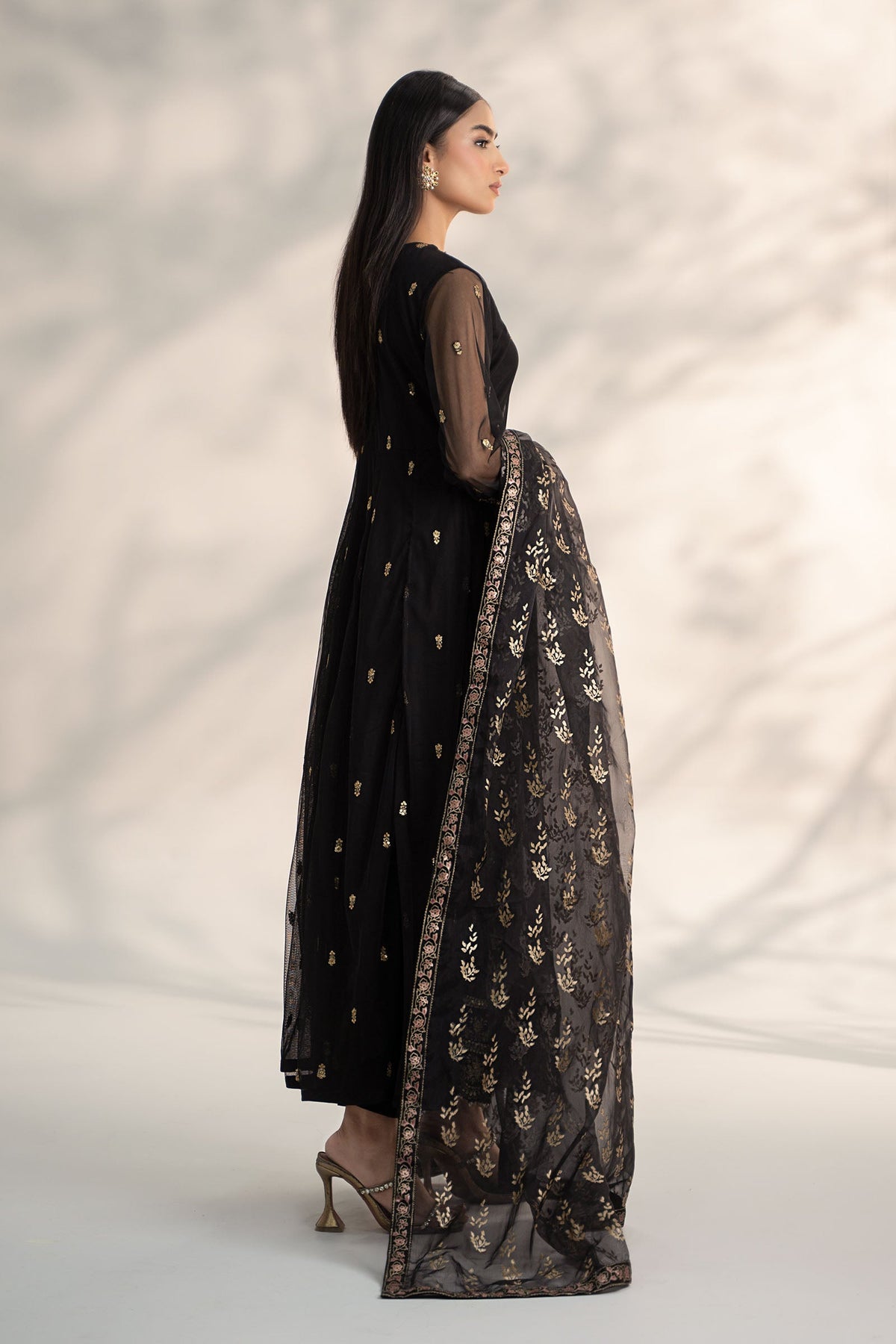 3 Piece Embroidered Linen Suit