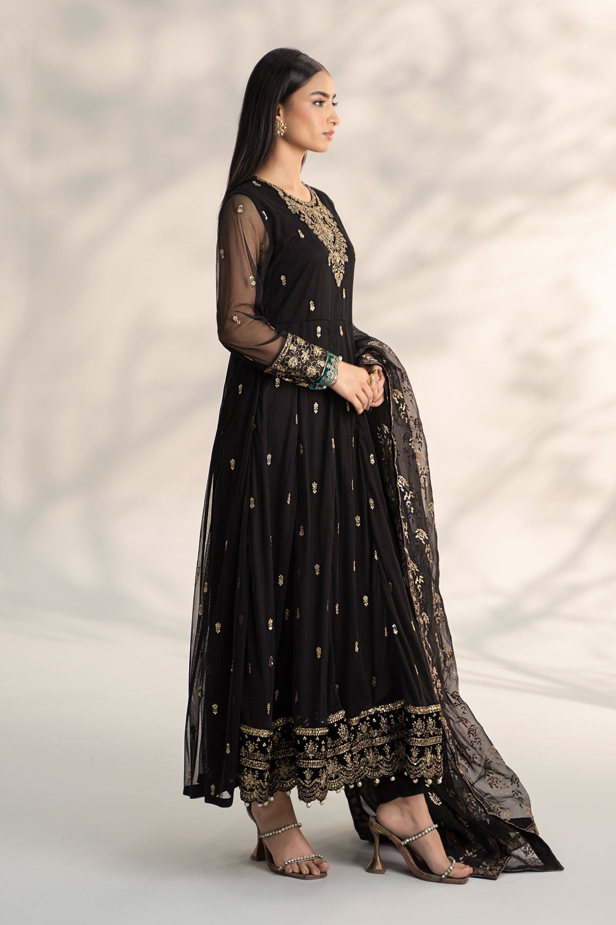3 Piece Embroidered Linen Suit