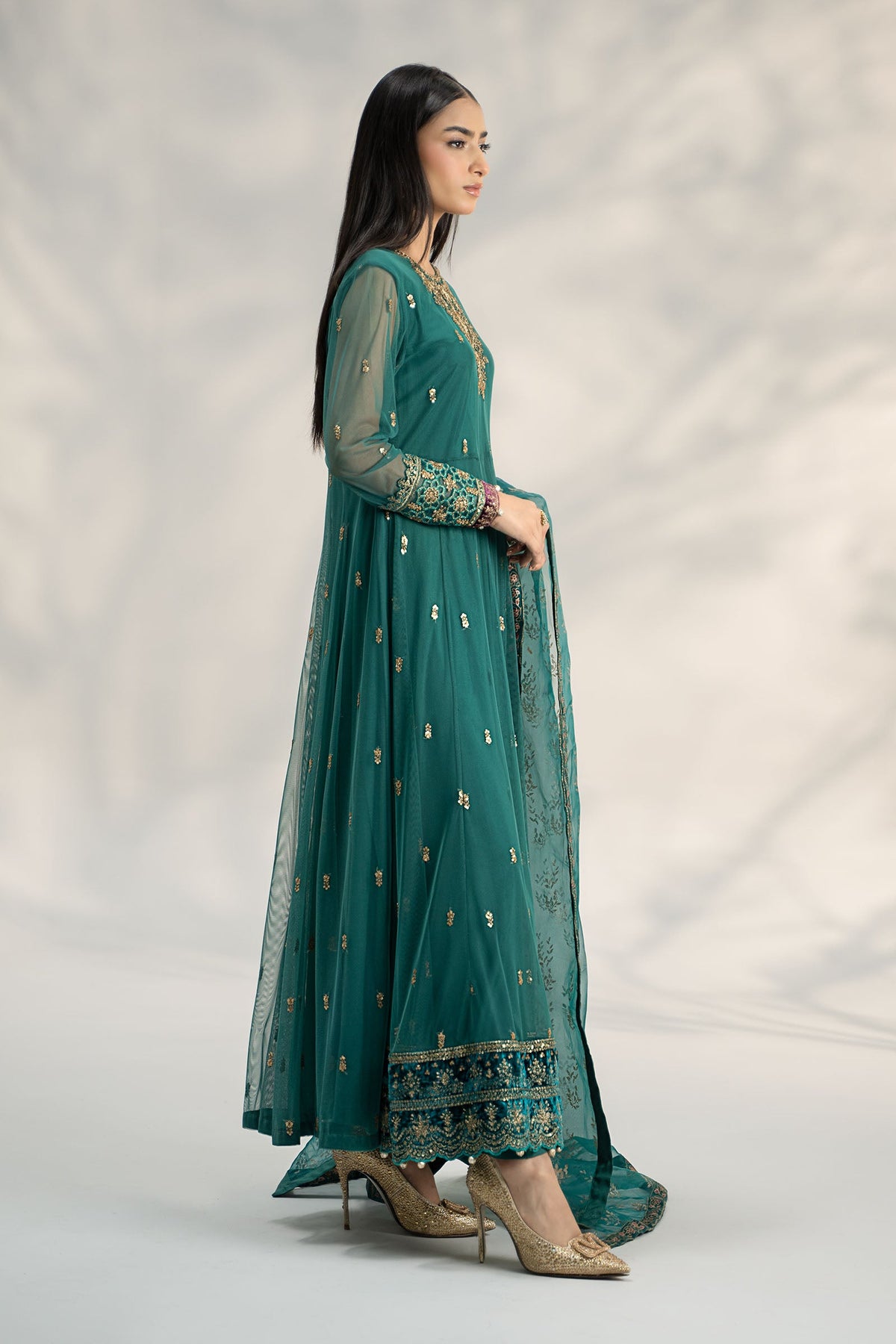 3 Piece Embroidered Linen Suit