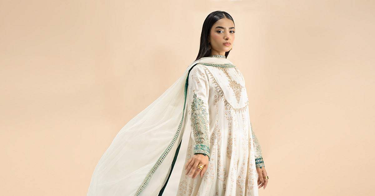 Embroidered Organza Dupatta (as Shown)