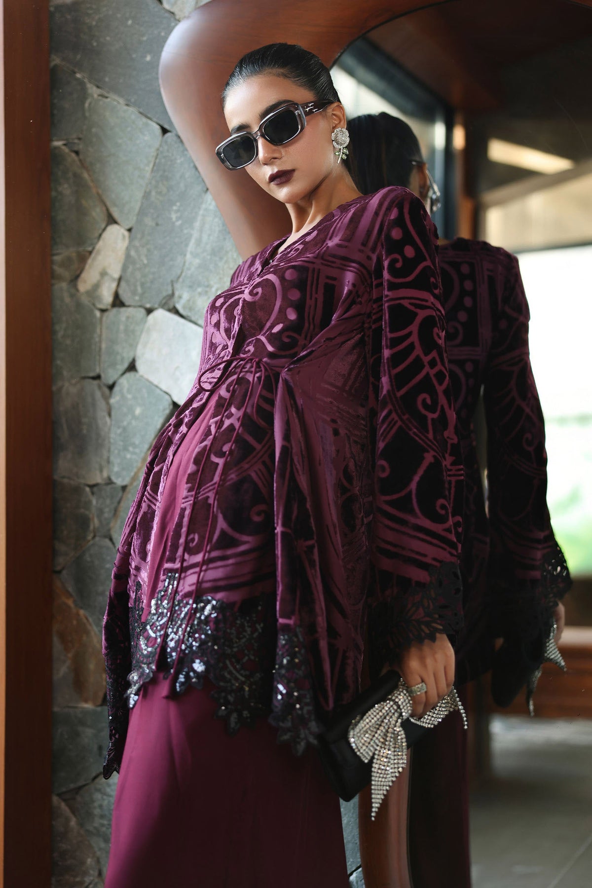 3 Piece Embroidered Palachi Suit