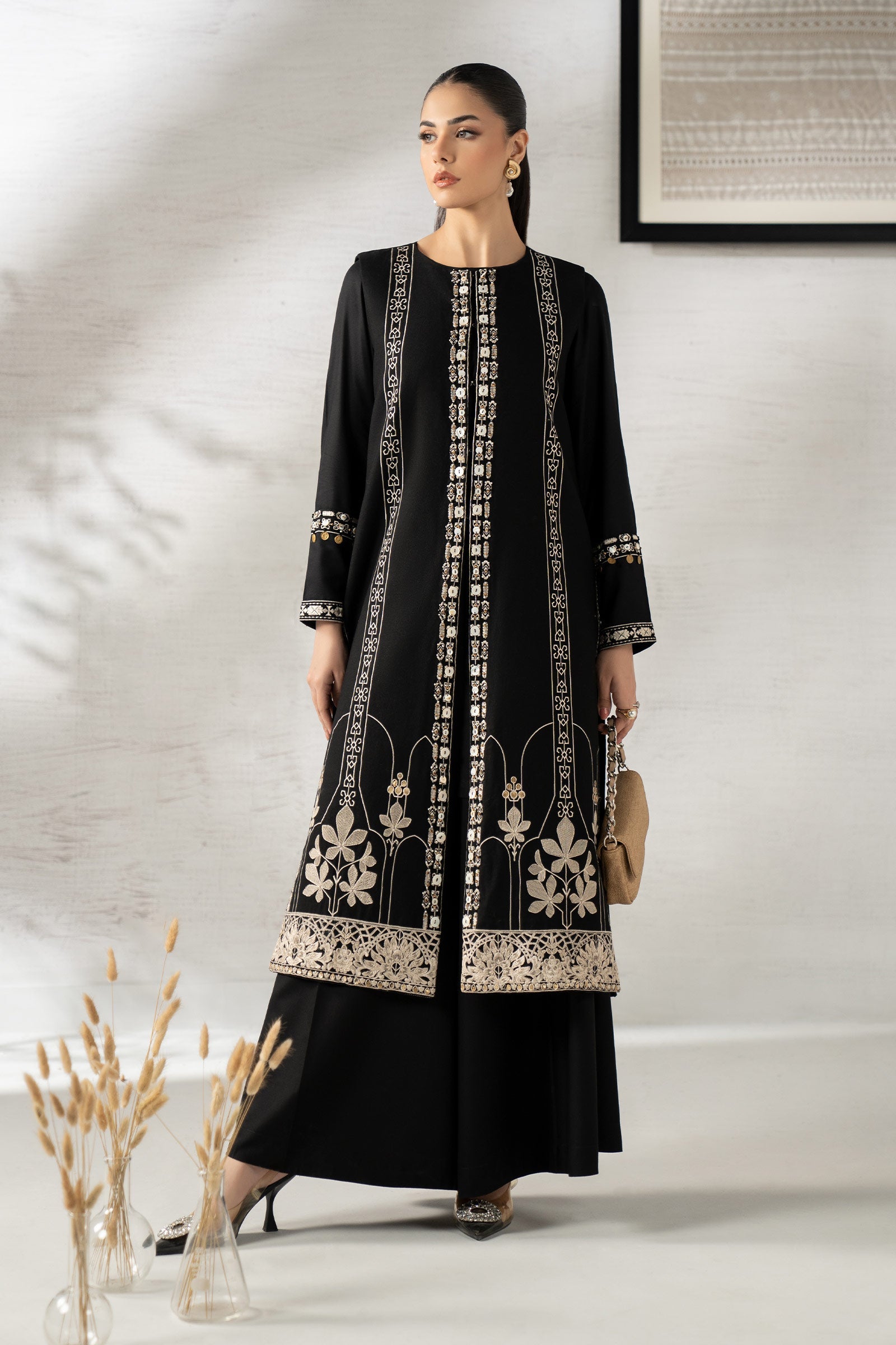 3 Piece Embroidered Khaddar Suit