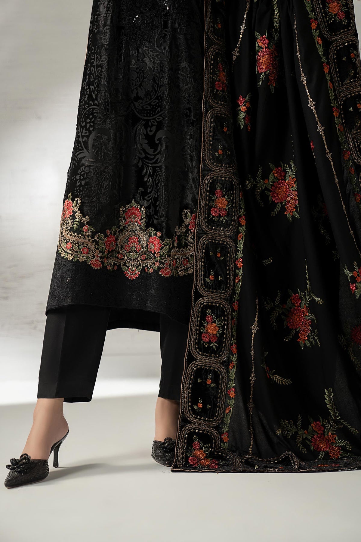3 Piece Embroidered Palachi Suit