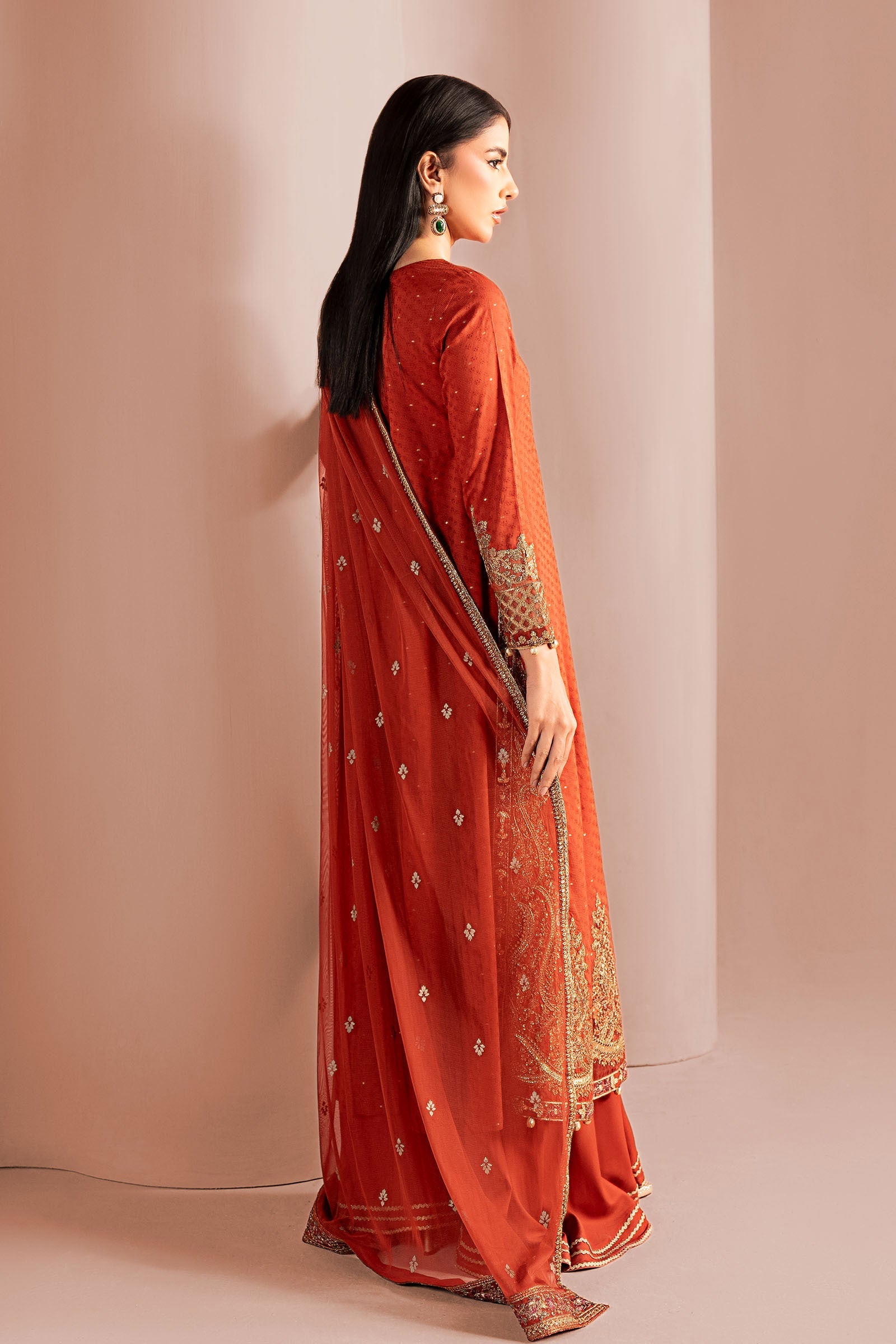 3 Piece Embroidered Filament Viscose Suit