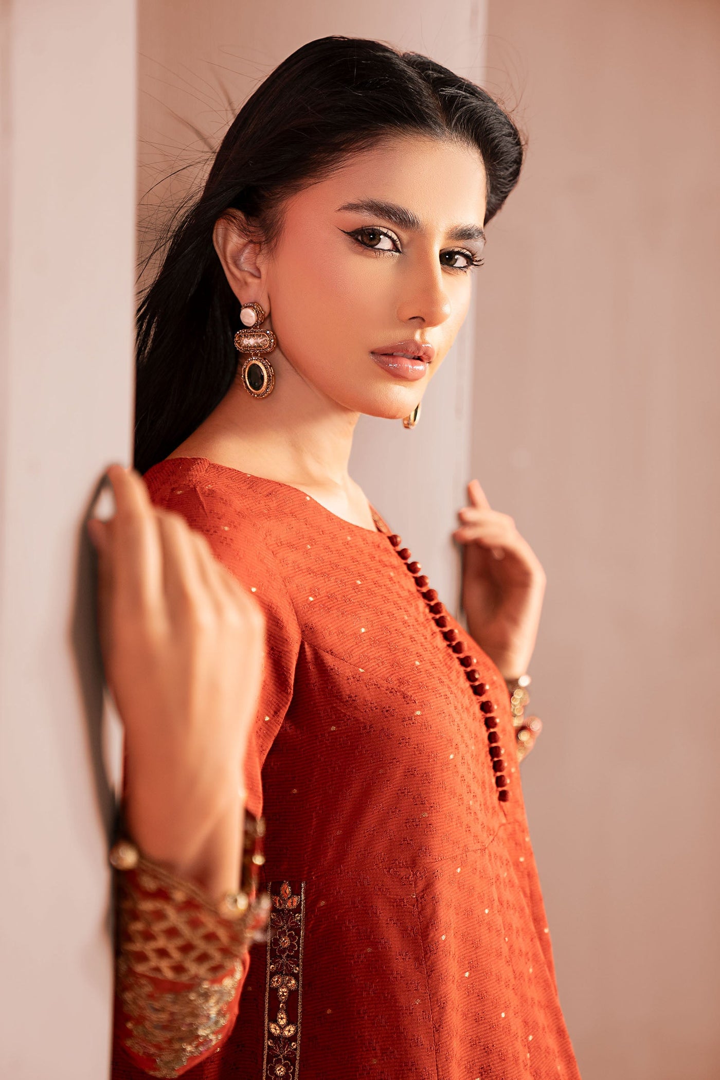 3 Piece Embroidered Filament Viscose Suit
