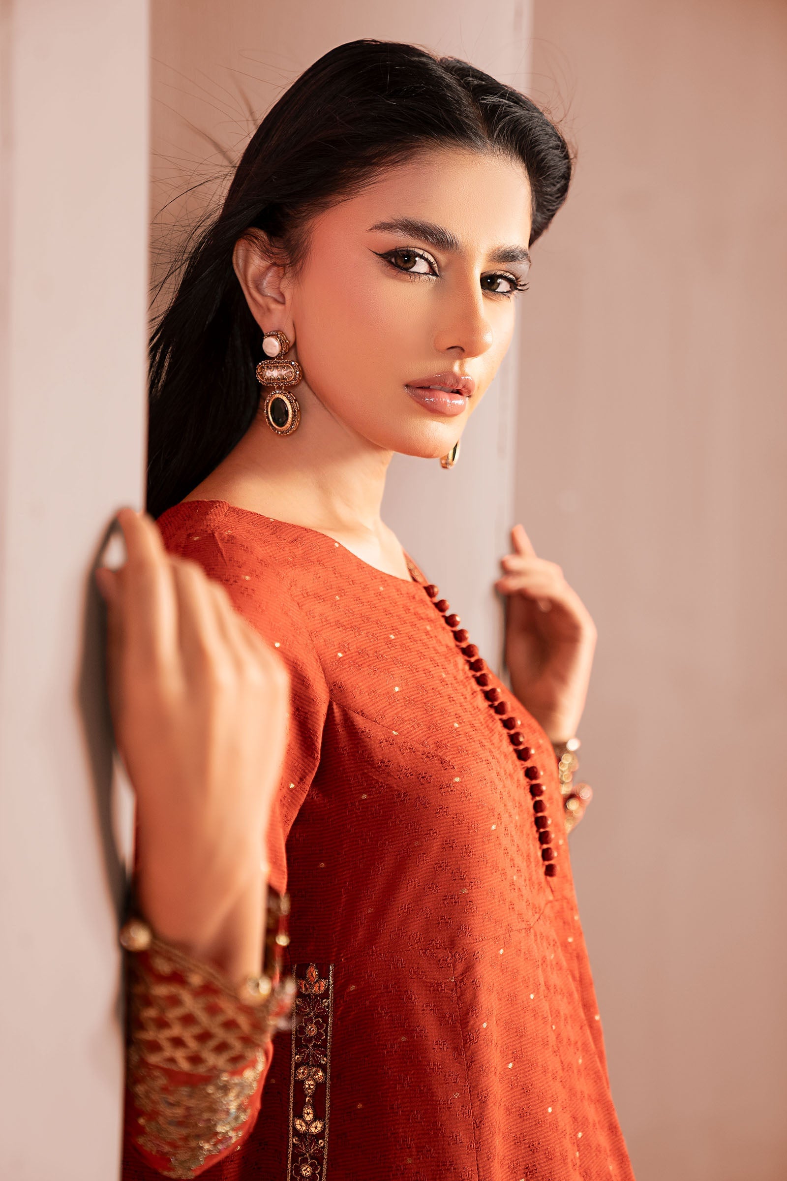 3 Piece Embroidered Filament Viscose Suit
