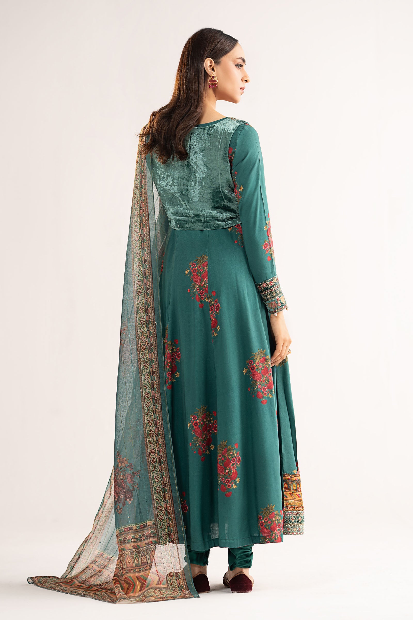 3 Piece Embroidered Linen Suit