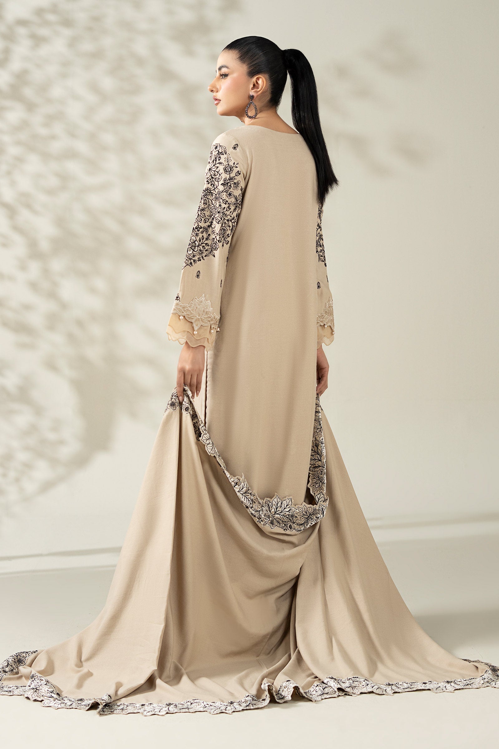 3 Piece Embroidered Karandi Suit
