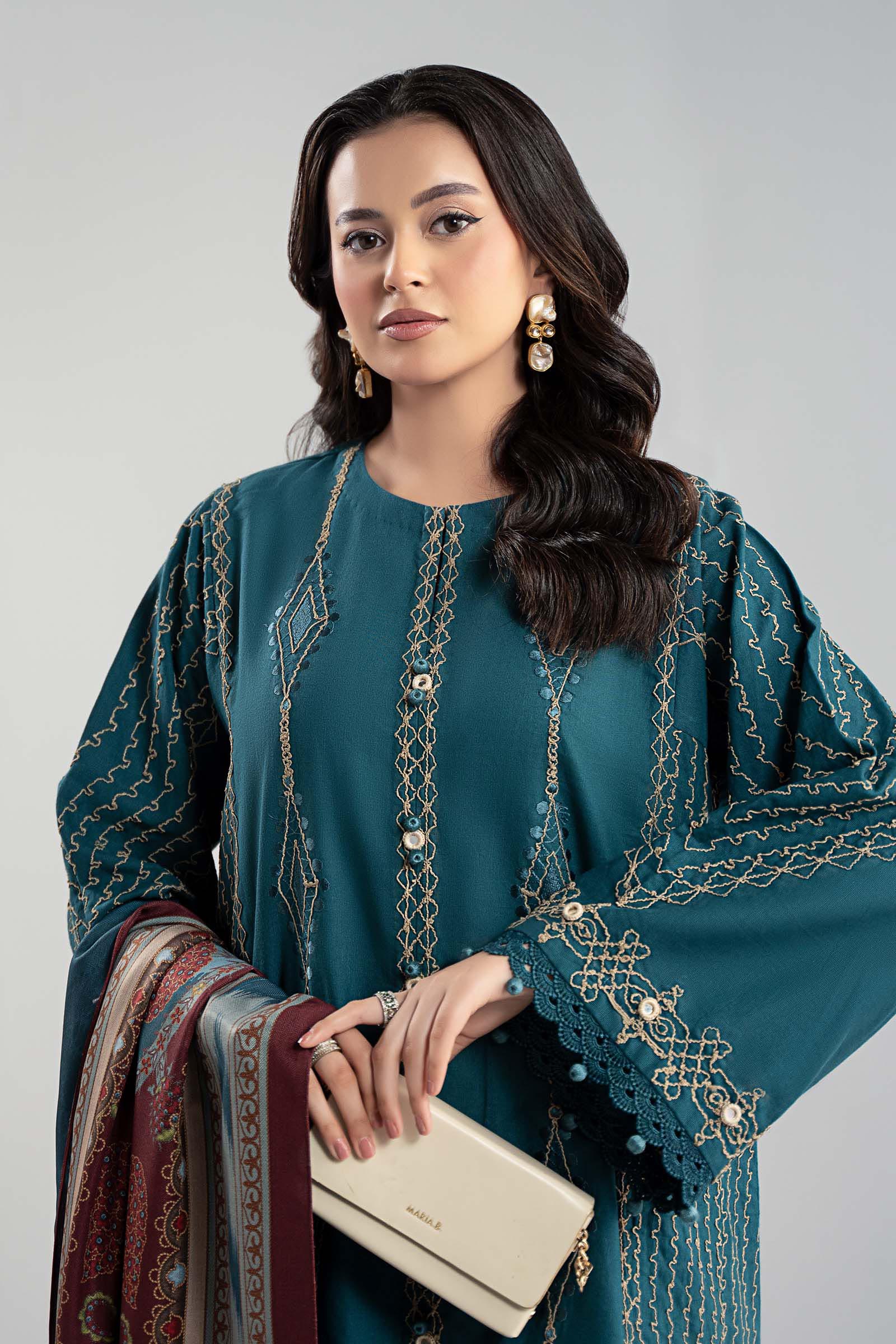 3 Piece Embroidered Khaddar Suit