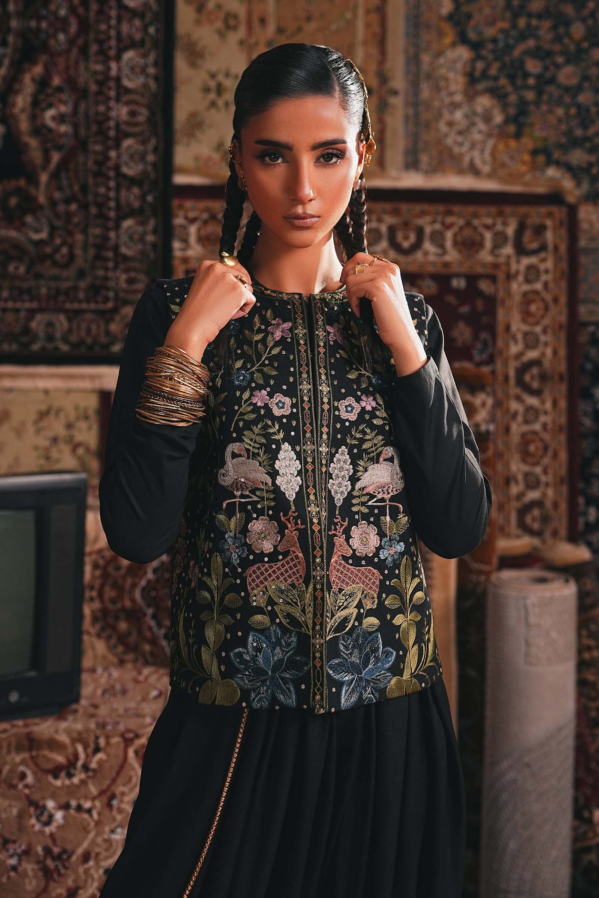 3 Piece Embroidered Khaddar Suit