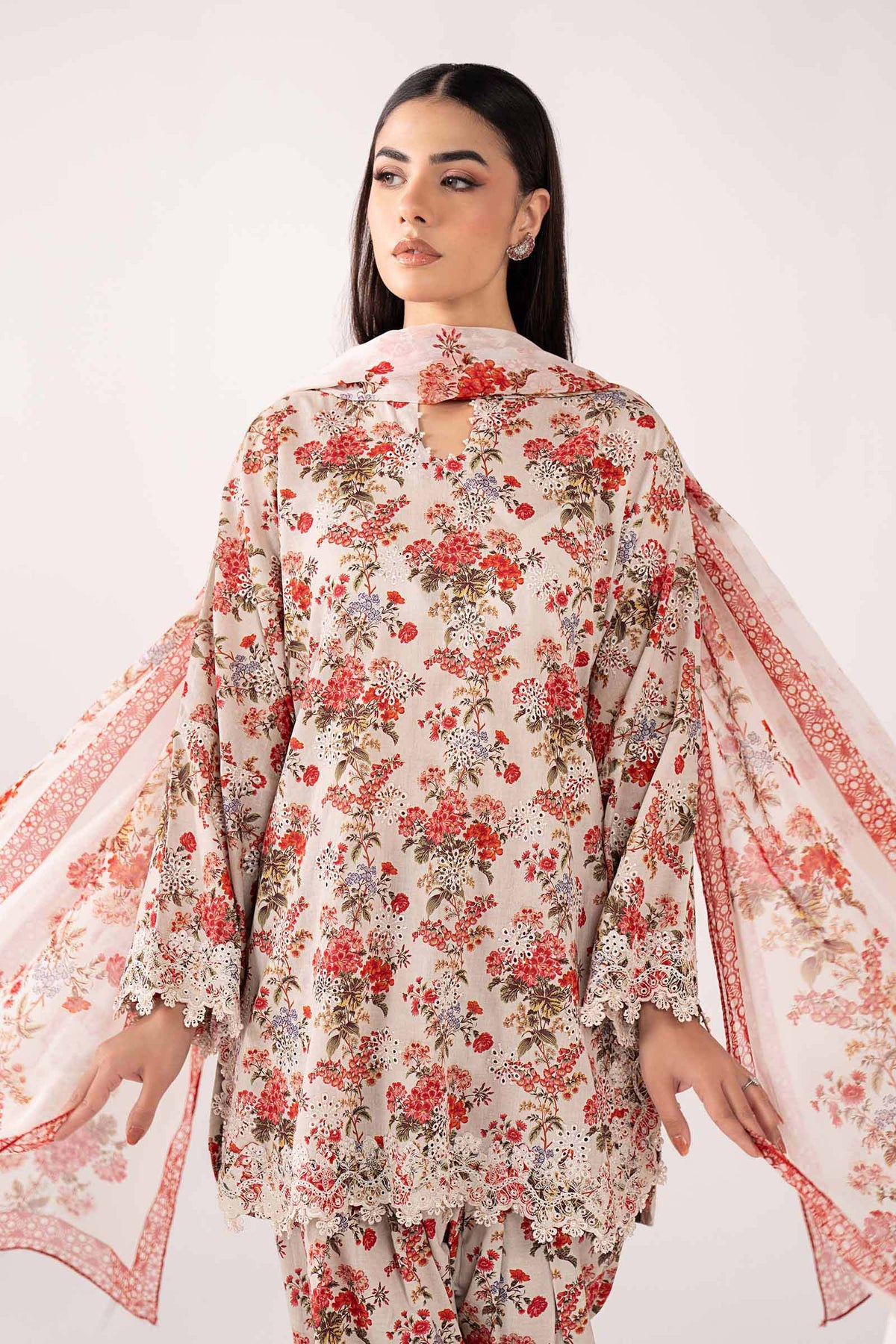 3 Piece Embroidered Lawn Suit - DWA2623-ESM-OFW
